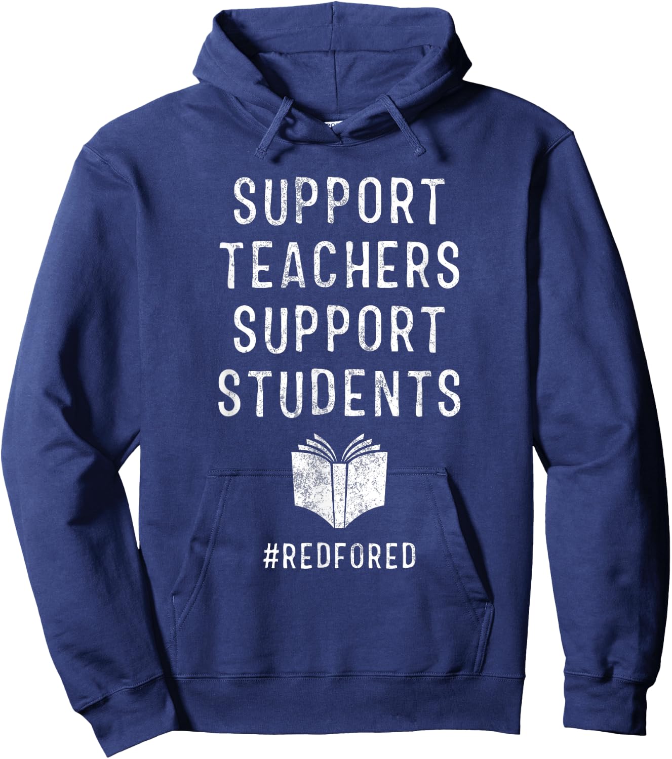 Support Teachers Support Students Red For Ed Hoodie - Hoodie | Navy