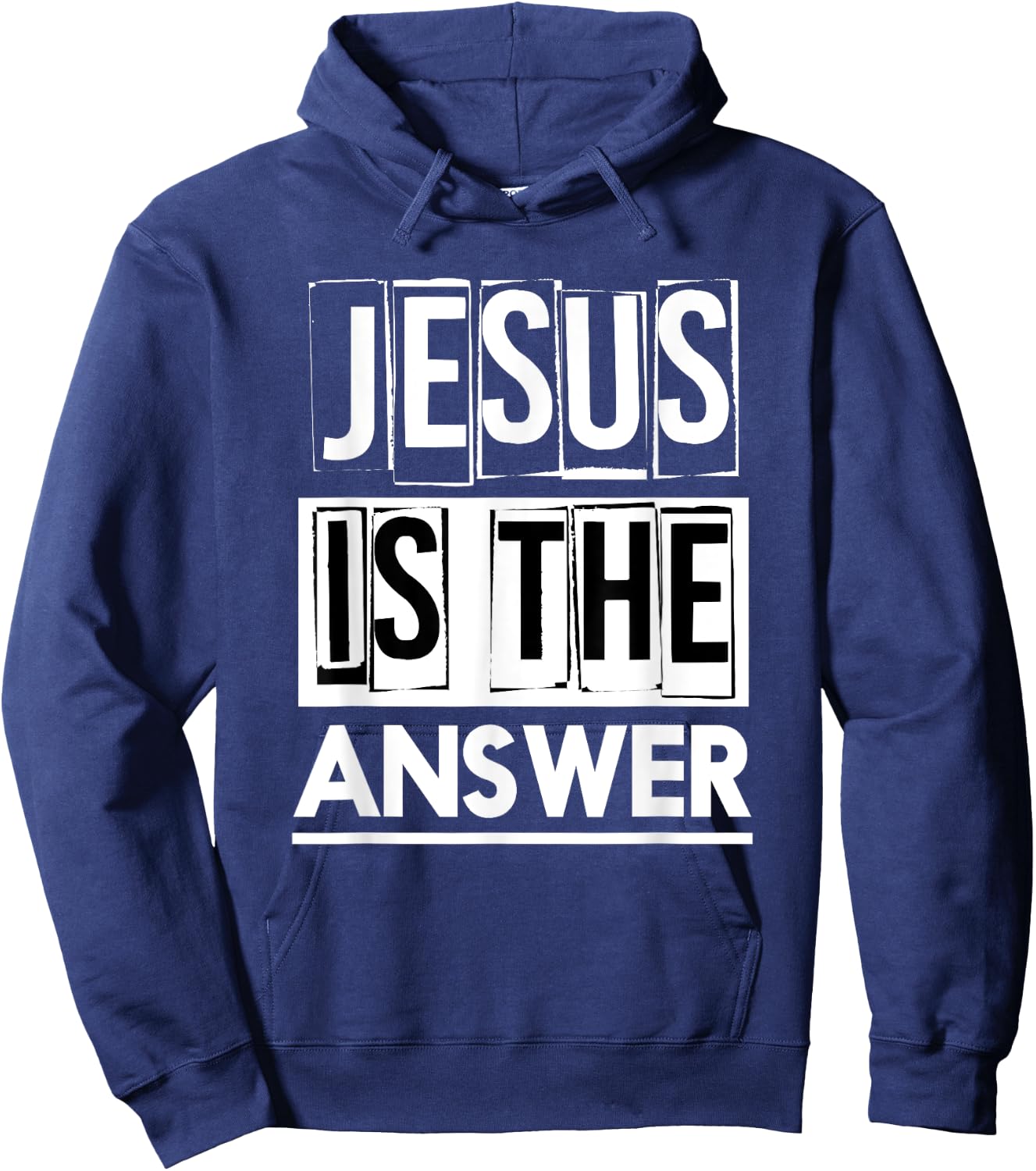 Jesus Quotes Jesus Is The Answer - Men's Black Small Classic Fit Short Sleeve Hoodie - Hoodie | Navy