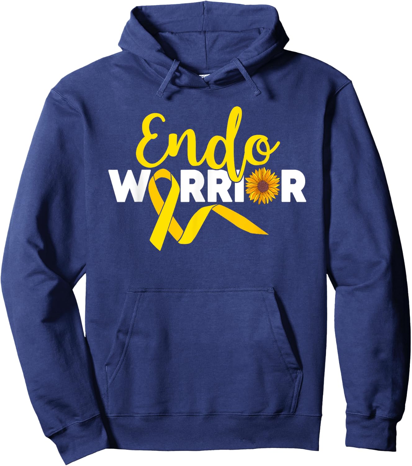 Endo Warrior Endometrium Endometriosis Awareness Hoodie - Hoodie | Navy