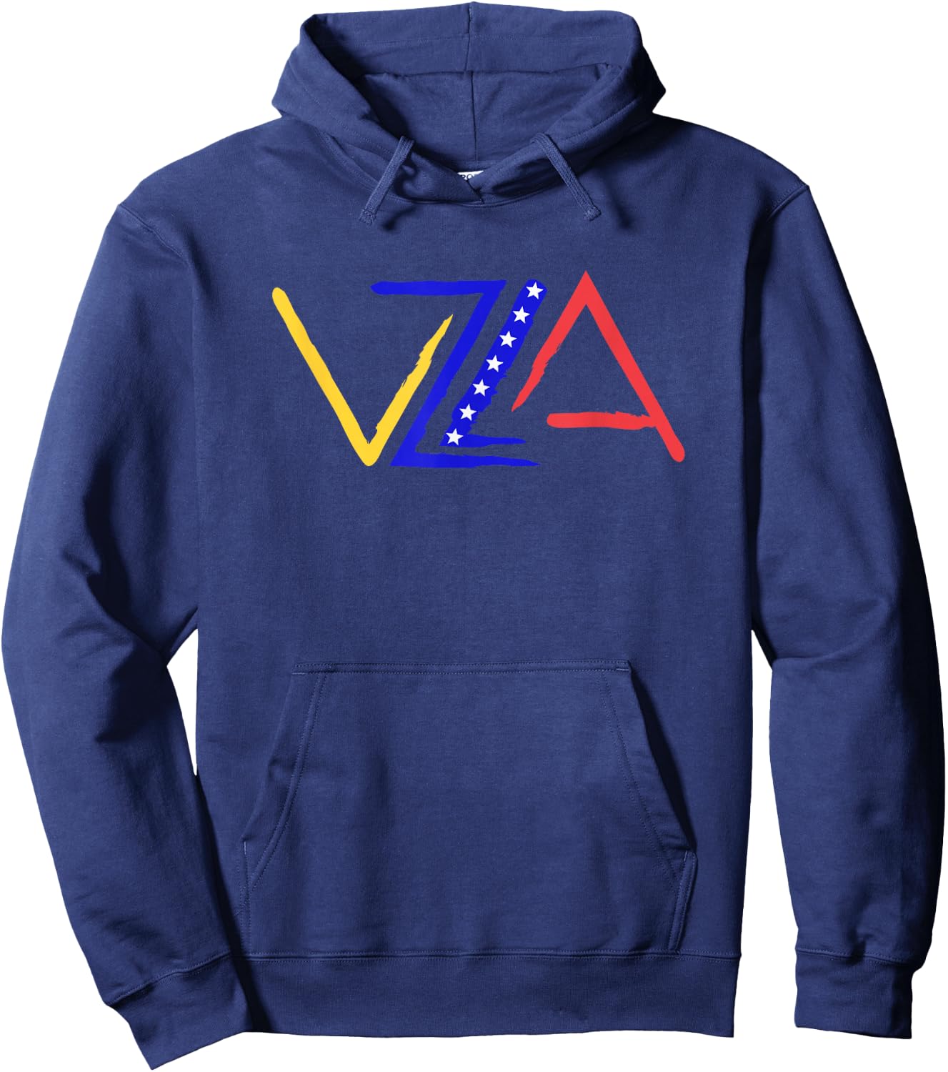 VZLA Logo 7 stars flag Venezuela Hoodie - Hoodie | Navy