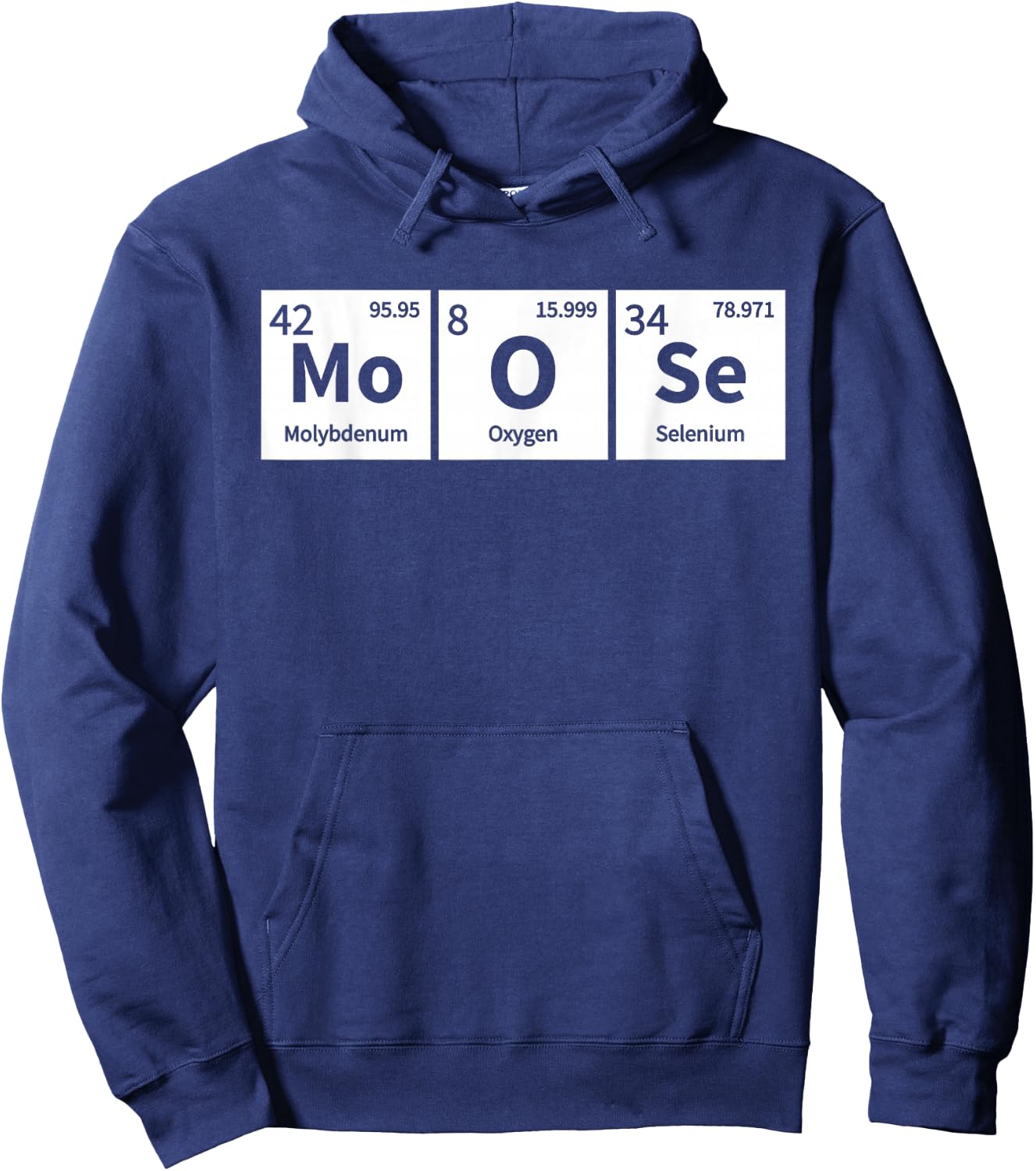 Periodic Table Chemistry Pun Funny Moose Lover Gift Hoodie - Hoodie | Navy