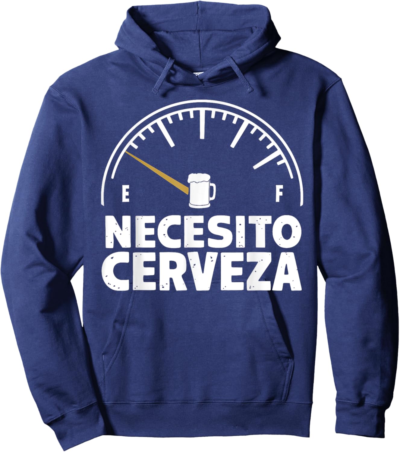 Funny Mexican I need Beer Necesito Cerveza in Spanish Hoodie - Hoodie | Navy