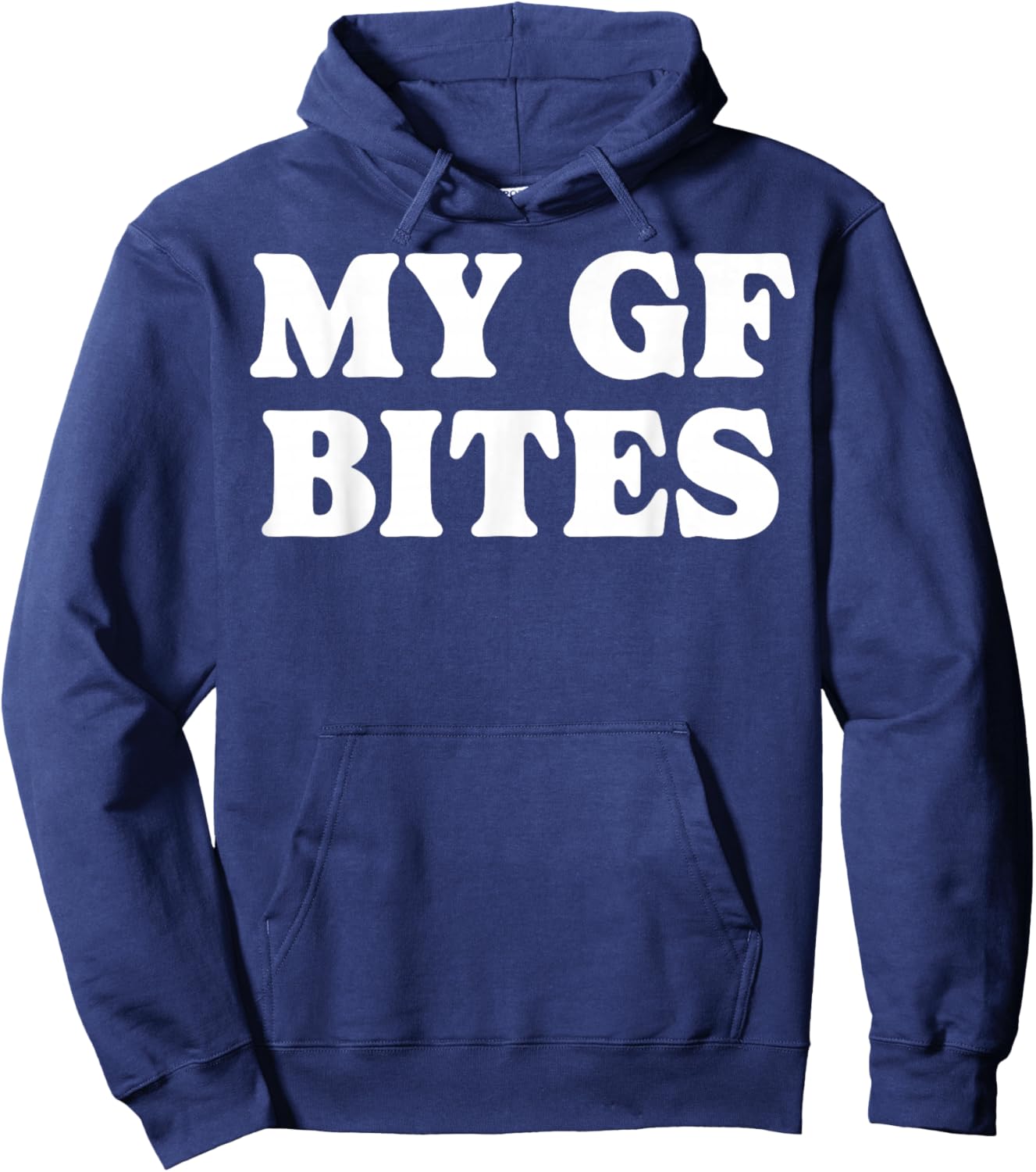 My Gf Bites Hoodie - Hoodie | Navy