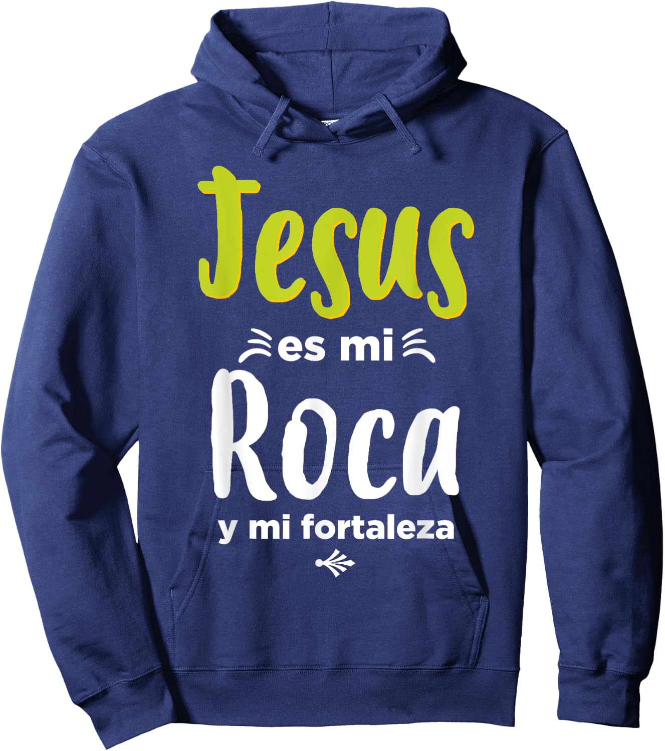 Jesus es mi roca Spanish Christian Hoodie - Hoodie | Navy