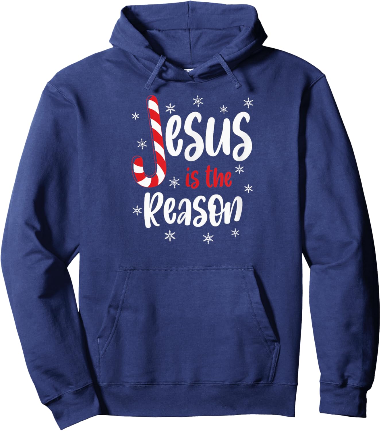 Christian Jesus Is The Reason Candy Cane Religious Hoodie - Hoodie | Navy