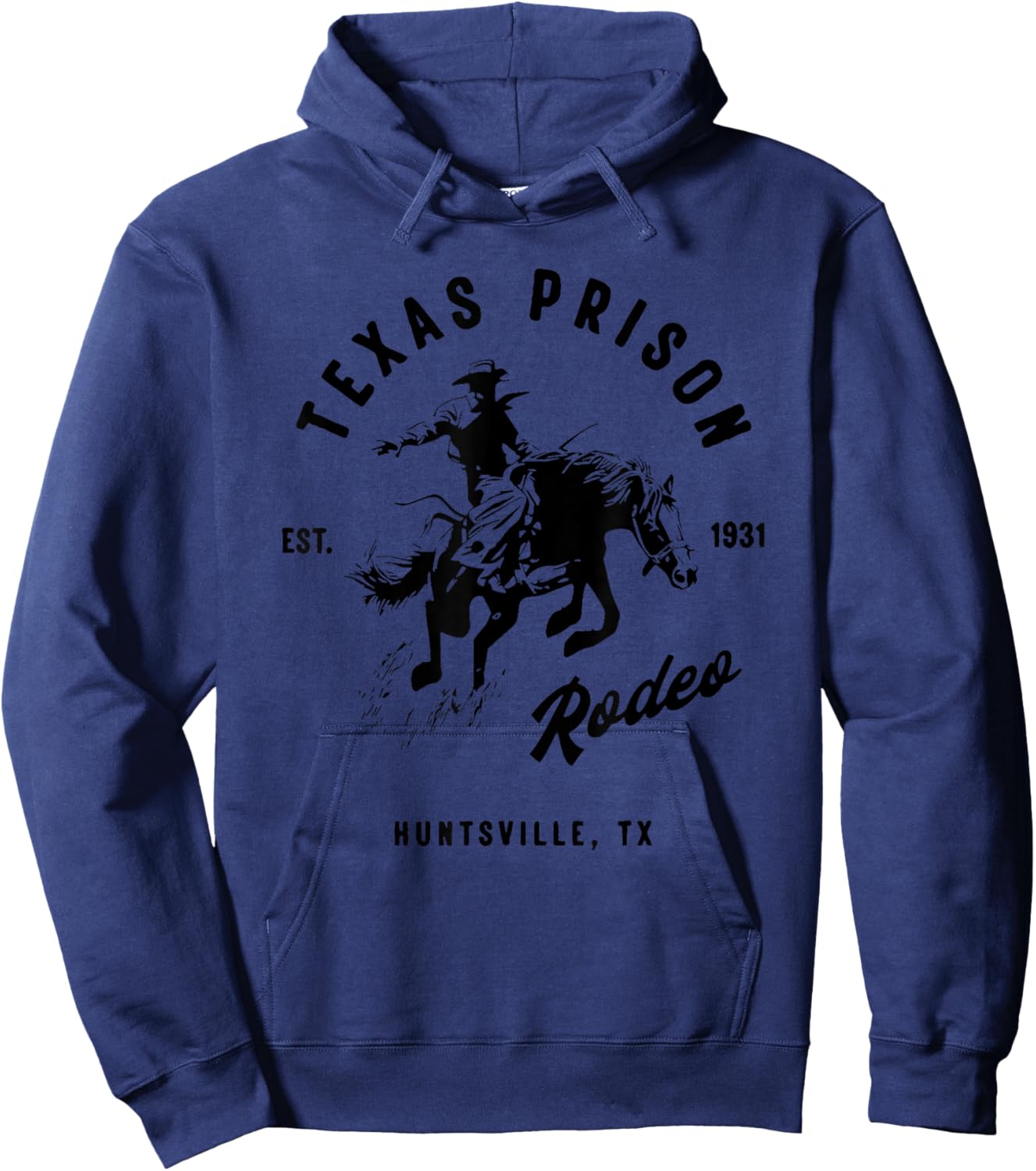 Texas Prison Rodeo Cowboy Western Hoodie - Hoodie | Navy