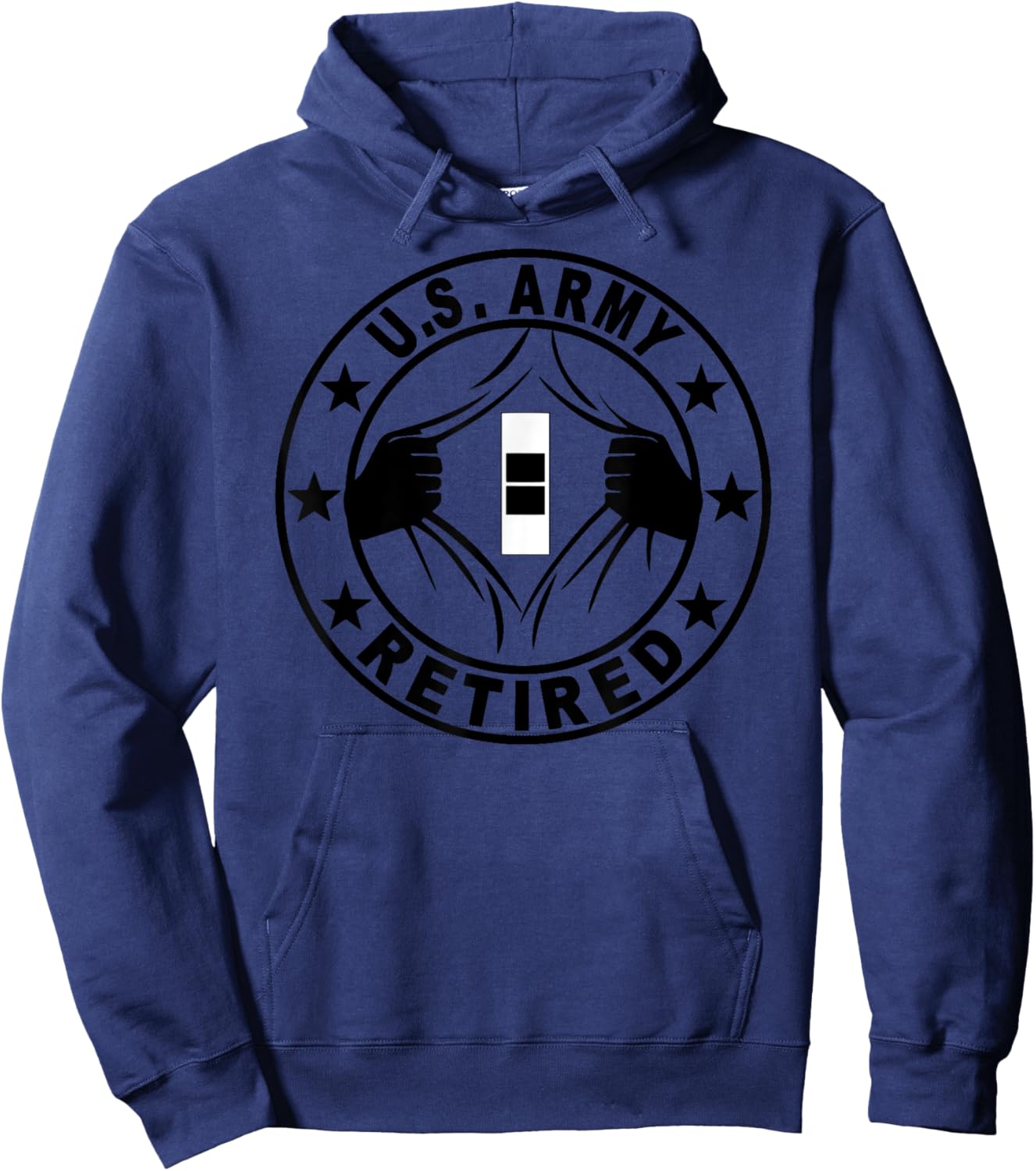 US Army Rank Retired Chief Warrant Officer 2 (W-2) Retired Hoodie - Hoodie | Navy