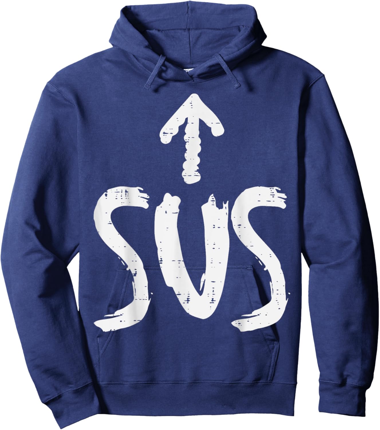 Sus Up Arrow Funny Saying Gaming Meme Suspicious Men Boy Kid Hoodie - Hoodie | Navy