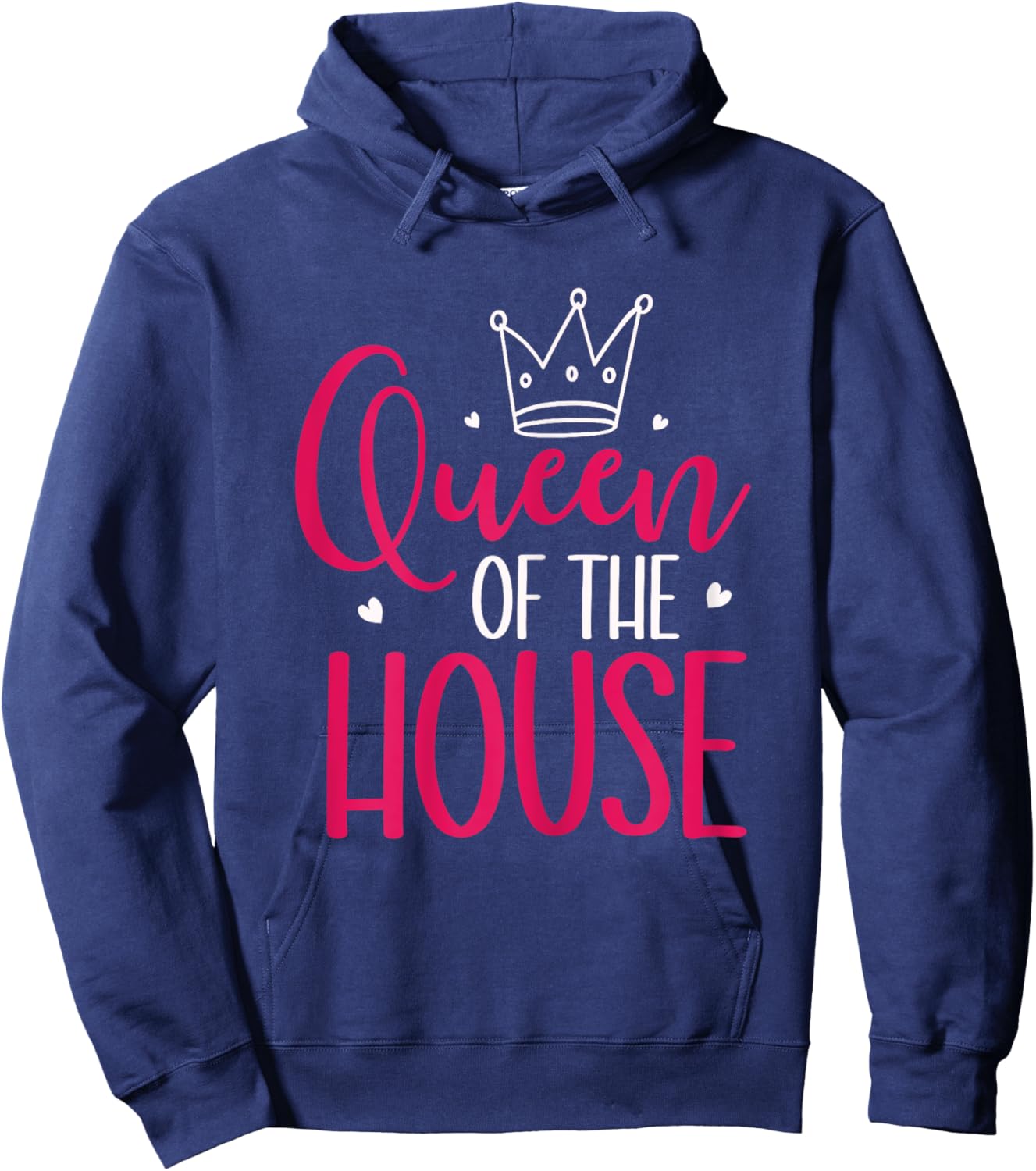Mom Queen of The House Mother's Day Designs Tops Hoodie - Hoodie | Navy