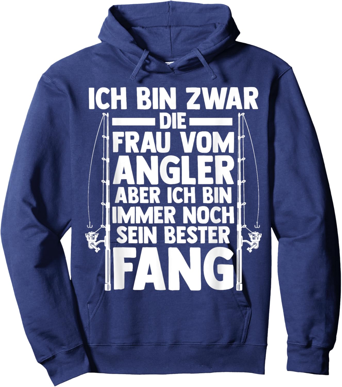 ich bin zwar die Frau vom Angler - Fisch angeln Hoodie - Hoodie | Navy