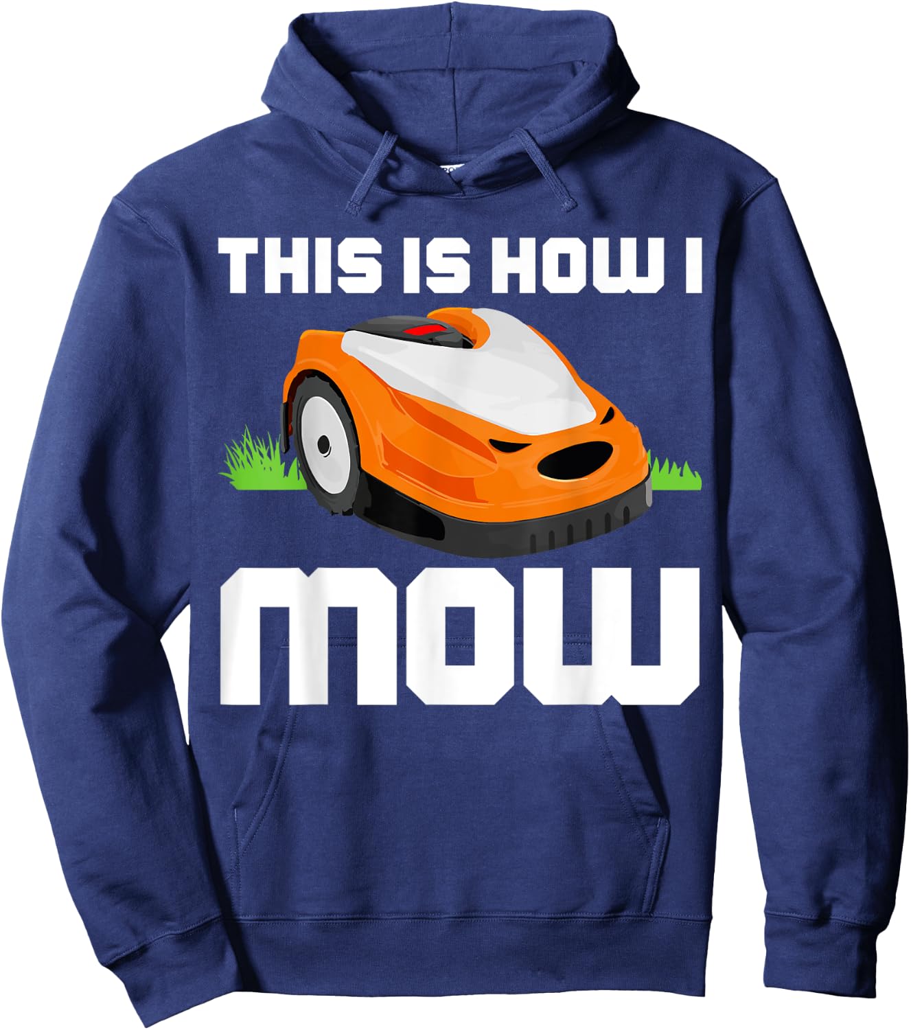Remote Control Robot Mower Cool Automatic Robotic Lawn Mower Hoodie - Hoodie | Navy