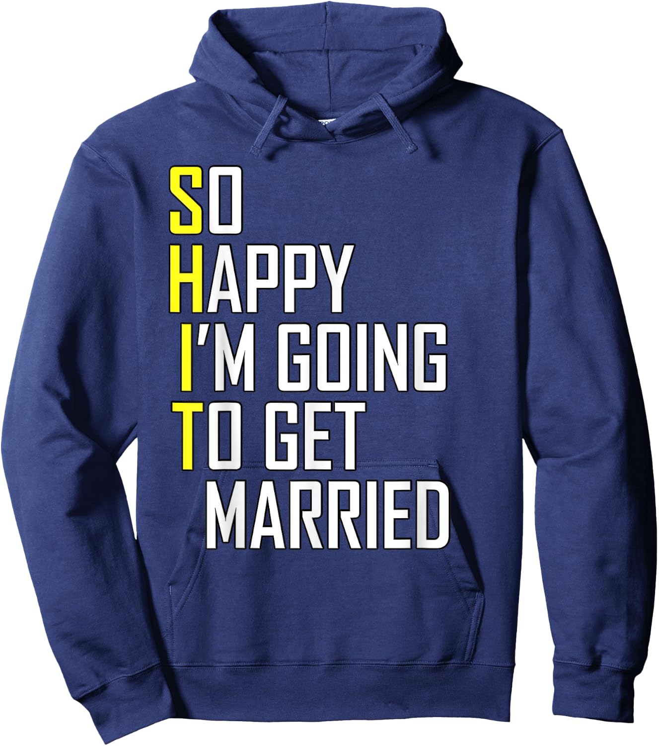 Funny Wedding Sarcastic Groom Bride Engagement Wedding Hoodie - Hoodie | Navy