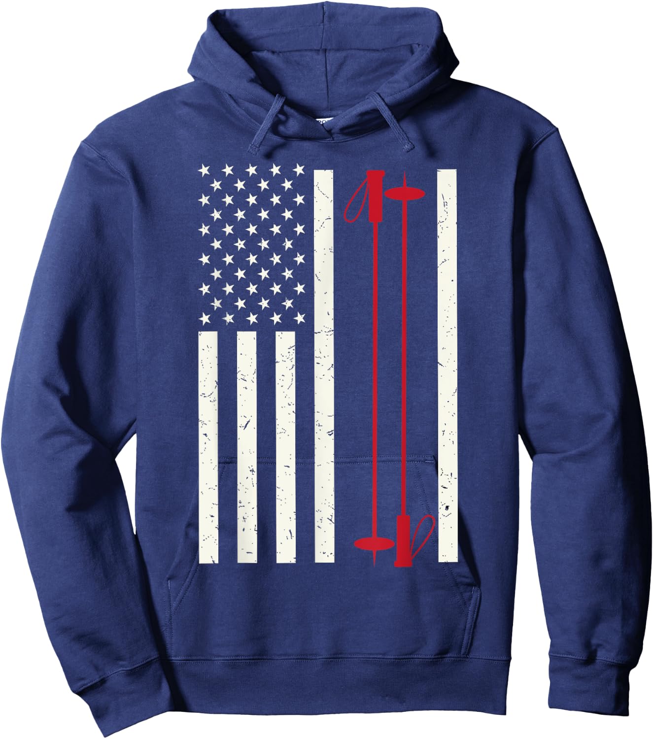 Cool Skiing Art Women Skiing Themed Ski Lover Skier Hoodie - Hoodie | Navy