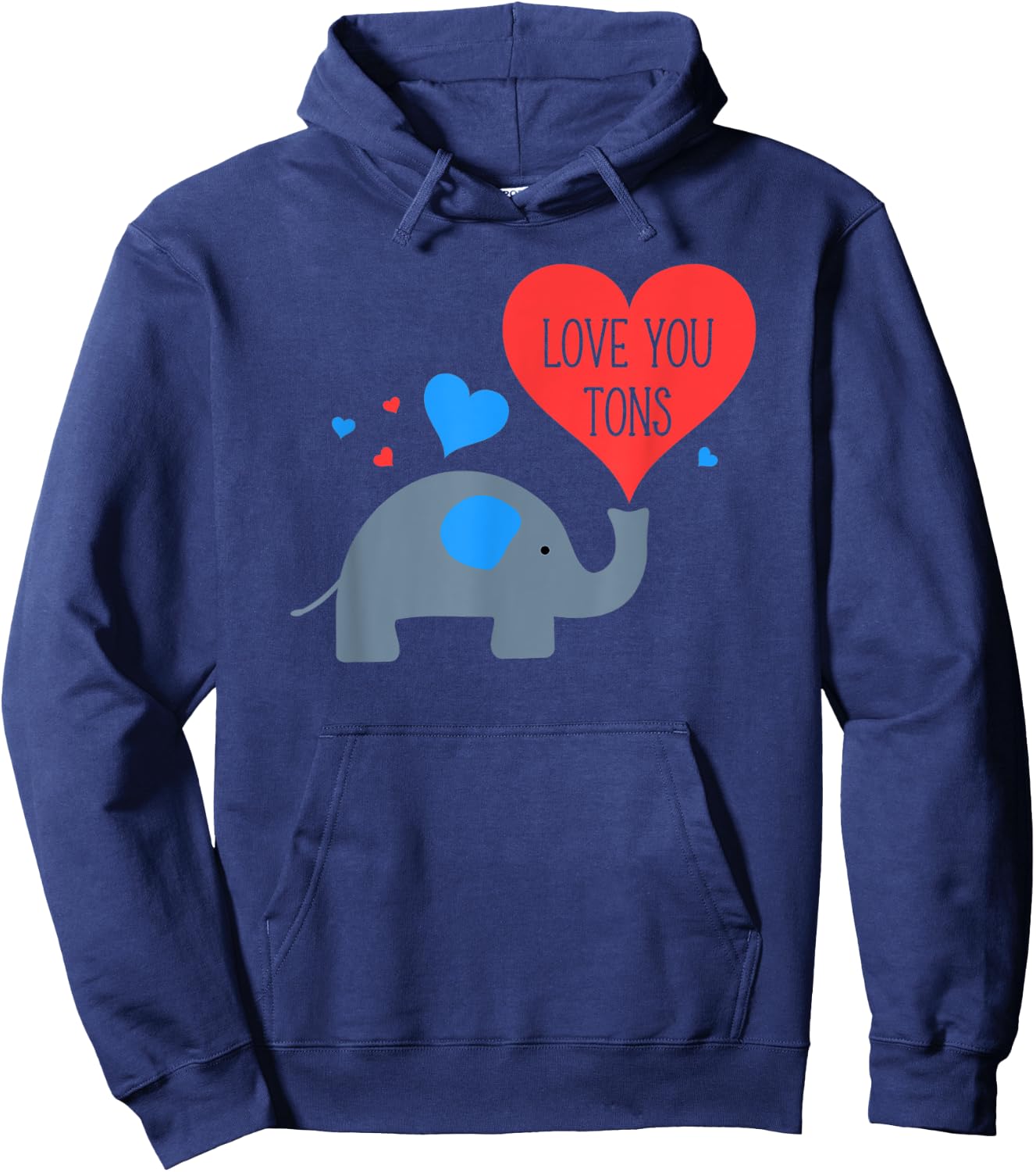 Love You Tons Elephant Hoodie - Hoodie | Navy