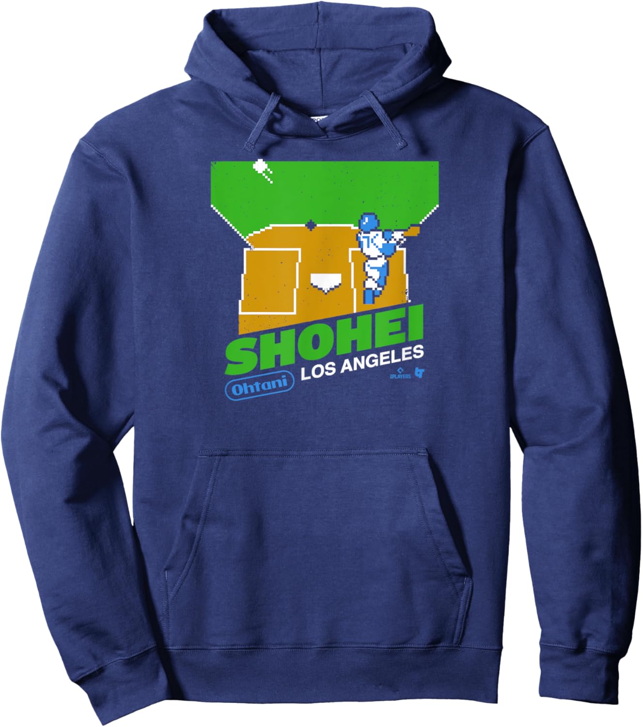 Shohei Ohtani: Retro Game - Los Angeles Baseball Hoodie - Hoodie | Navy