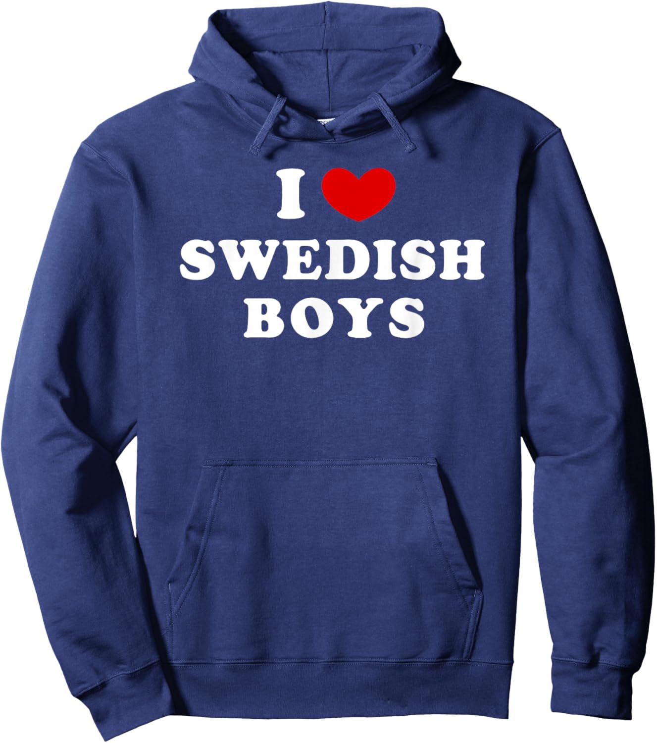 I Love Swedish Boys, I Heart Swedish Boys Hoodie - Hoodie | Navy
