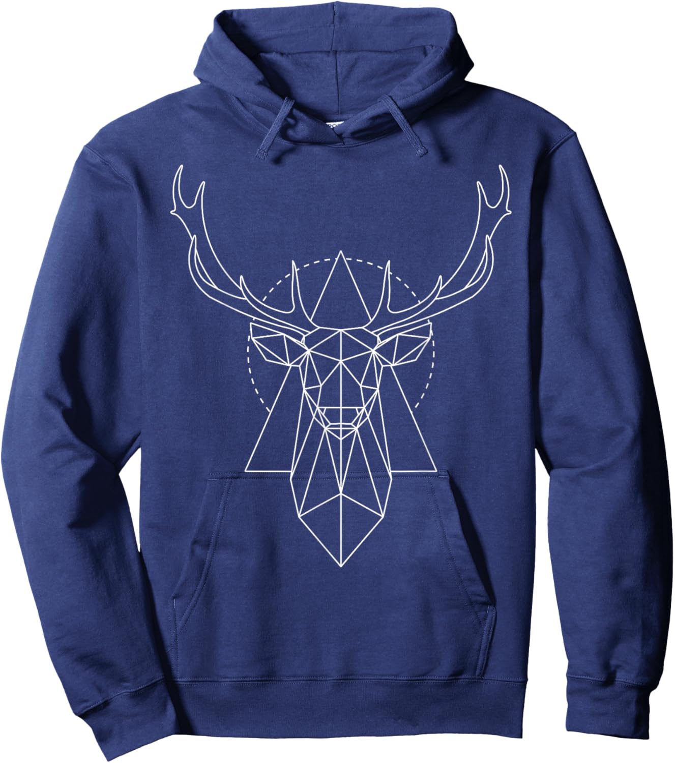Deer Geometry Polygon Art Deer Origami Hoodie - Hoodie | Navy