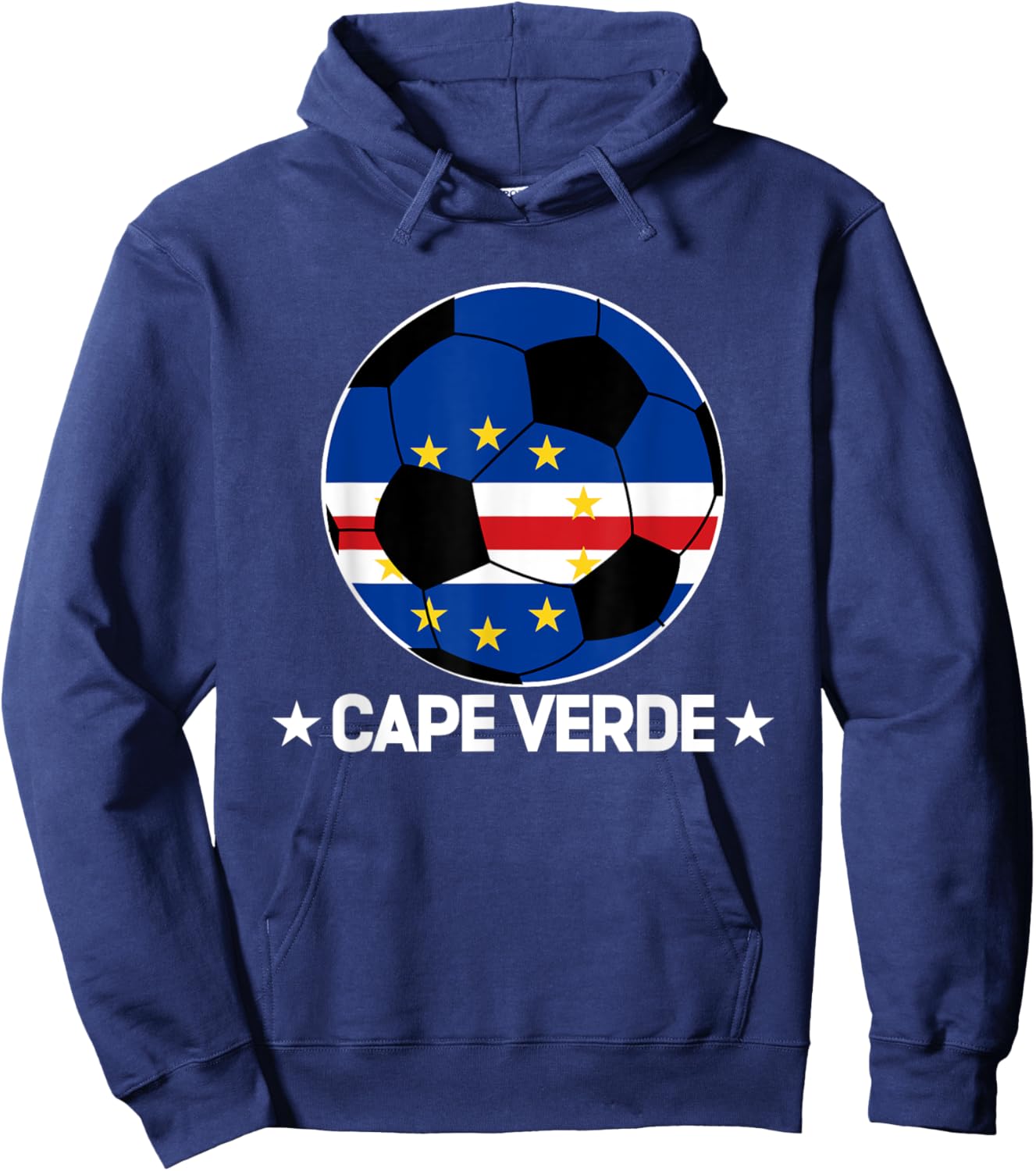 Cape Verde Football Team Cape Verde Flag Jersey Football Hoodie - Hoodie | Navy