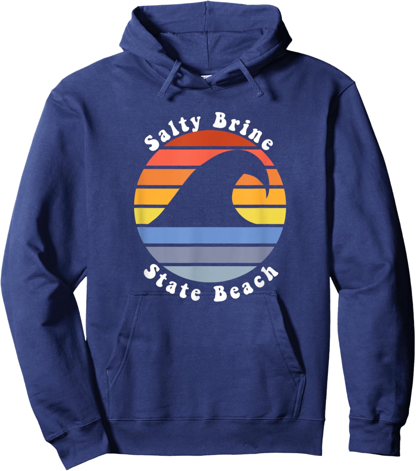Cute Salty Brine Rhode Island RI Beach Vacation Souvenir Hoodie - Hoodie | Navy