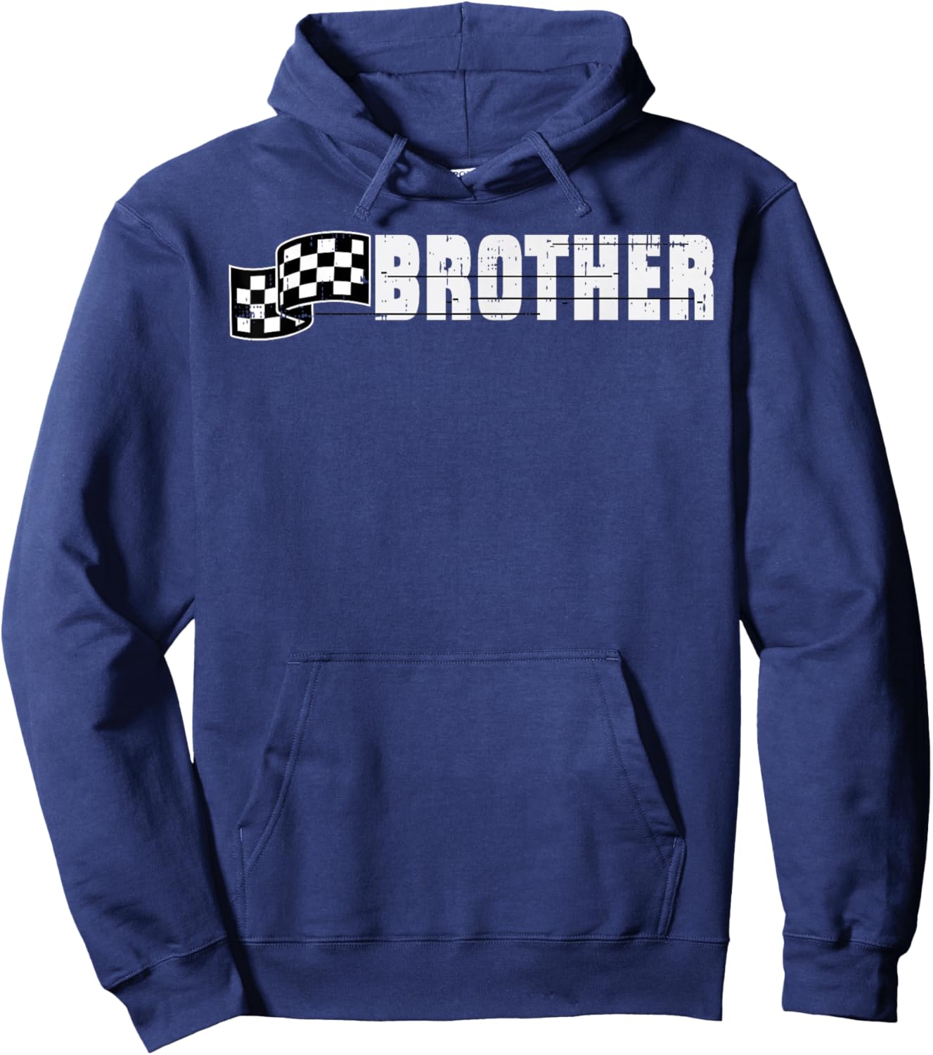 Birthday Racing Flag Brother Party Family Matching Boys Kids Hoodie - Hoodie | Navy