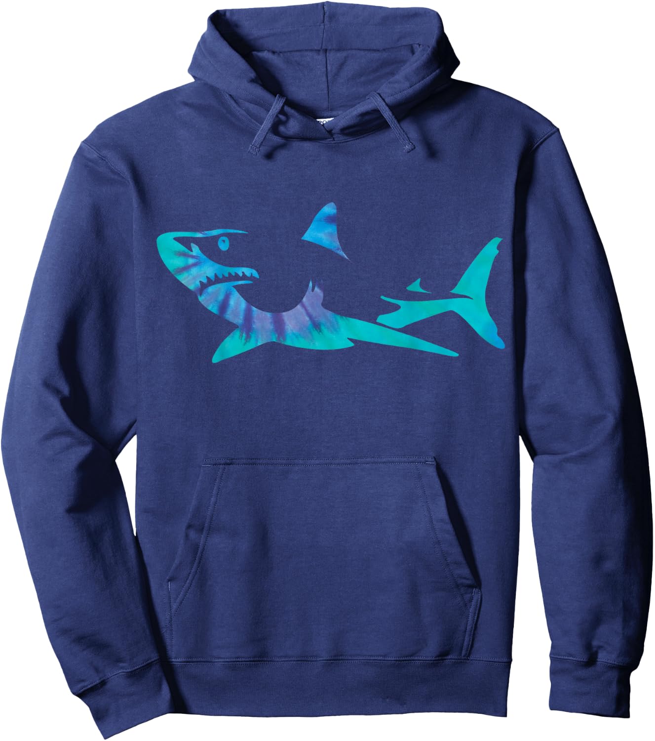 Shark Tie Dye Great White Shark Hoodie - Hoodie | Navy