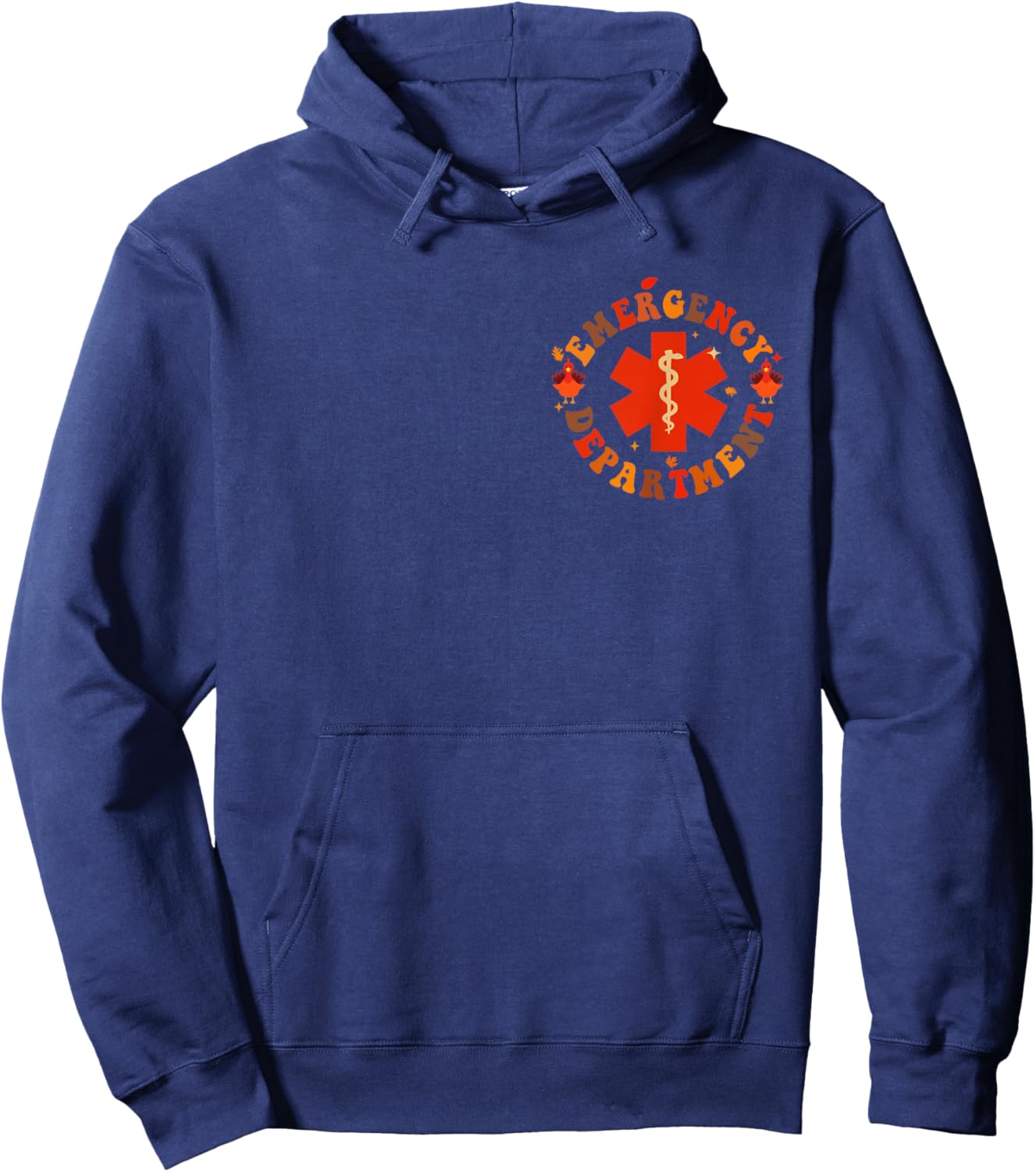 Emergency Department Thanksgiving day Emergency Room Nurse Hoodie - Hoodie | Navy