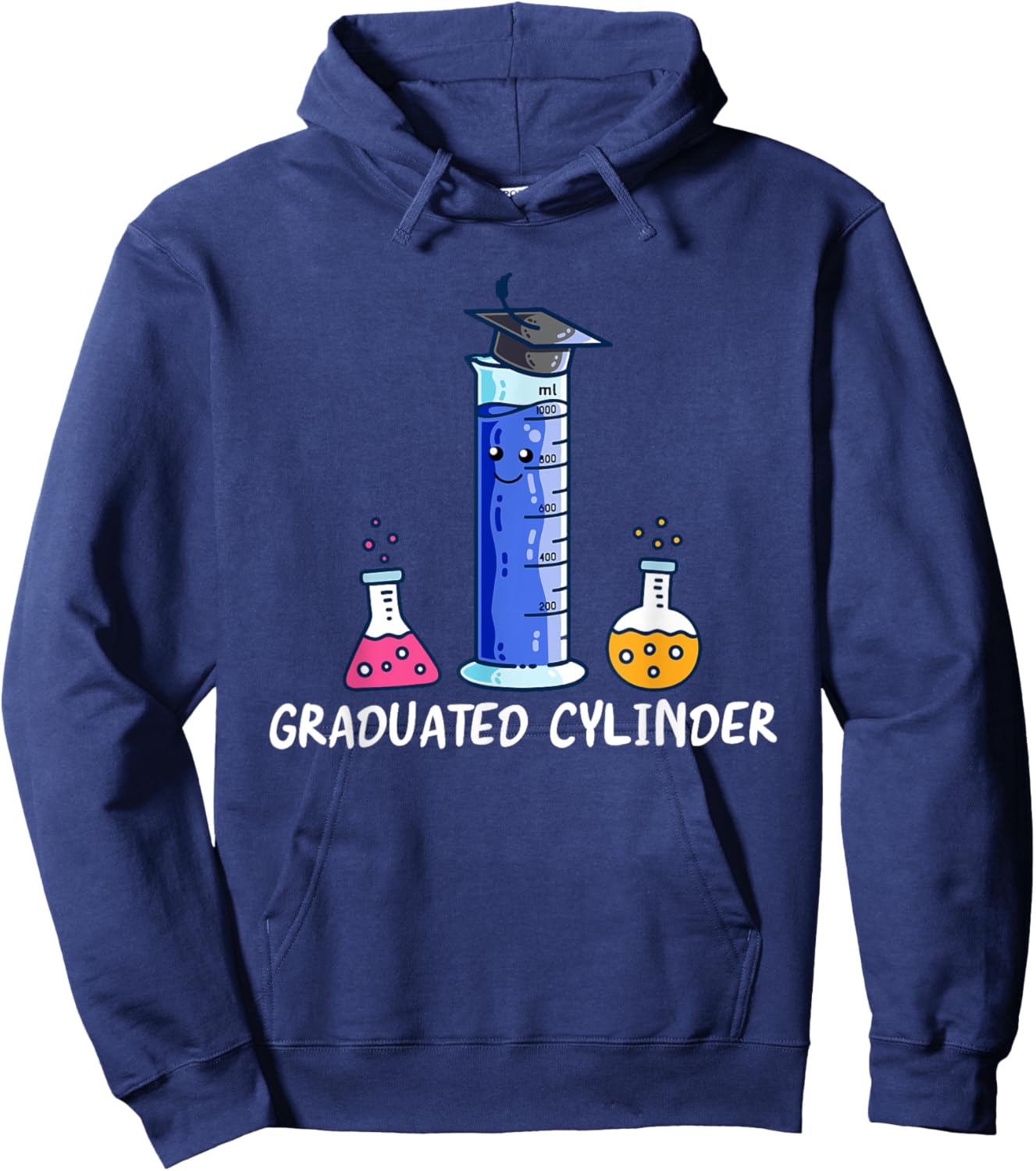 Graduated Cylinder Biology Graduation Biologist Grad Hoodie - Hoodie | Navy