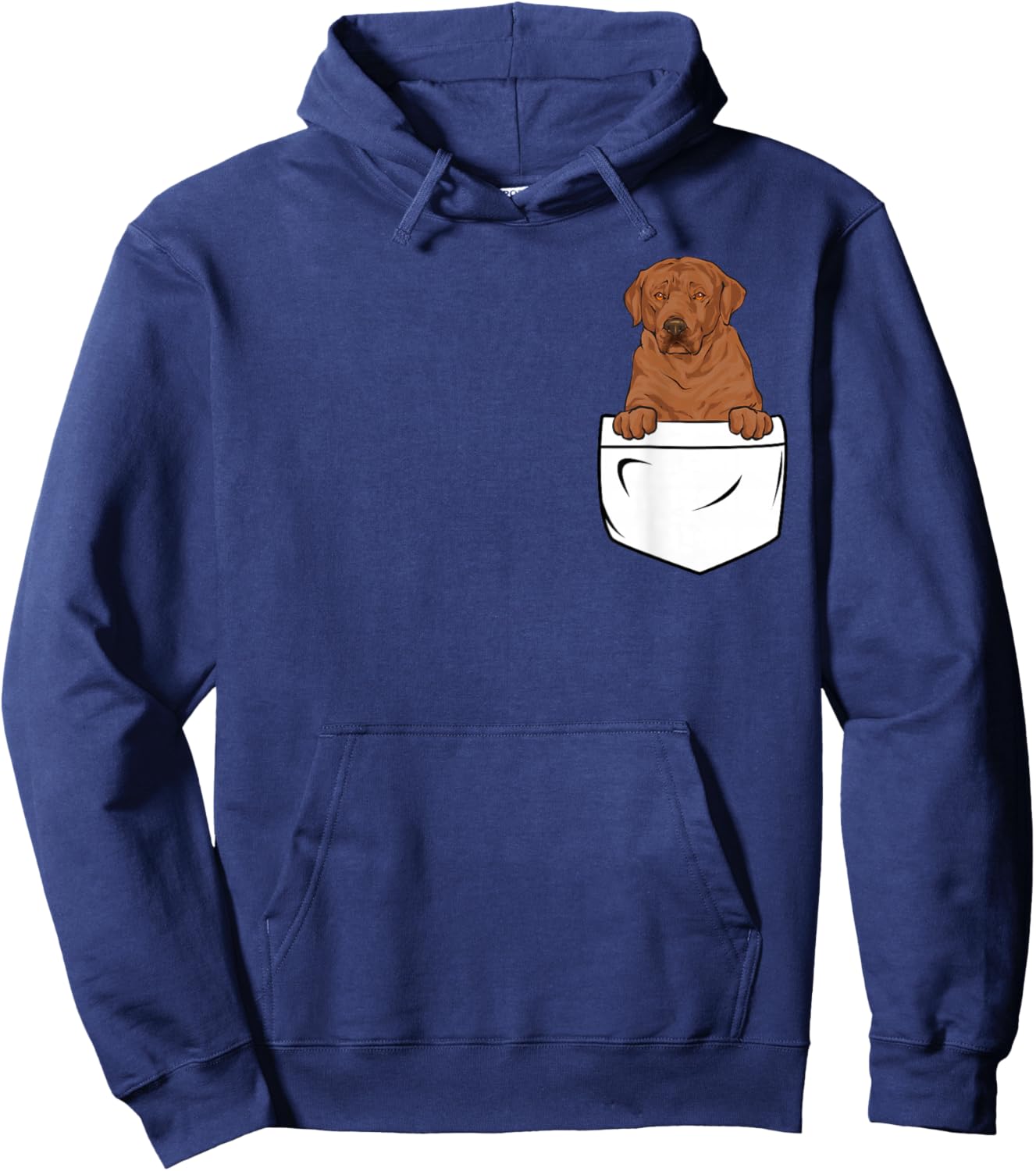Fox Red Labrador Retriever Pocket Foxred Lab Hoodie - Hoodie | Navy
