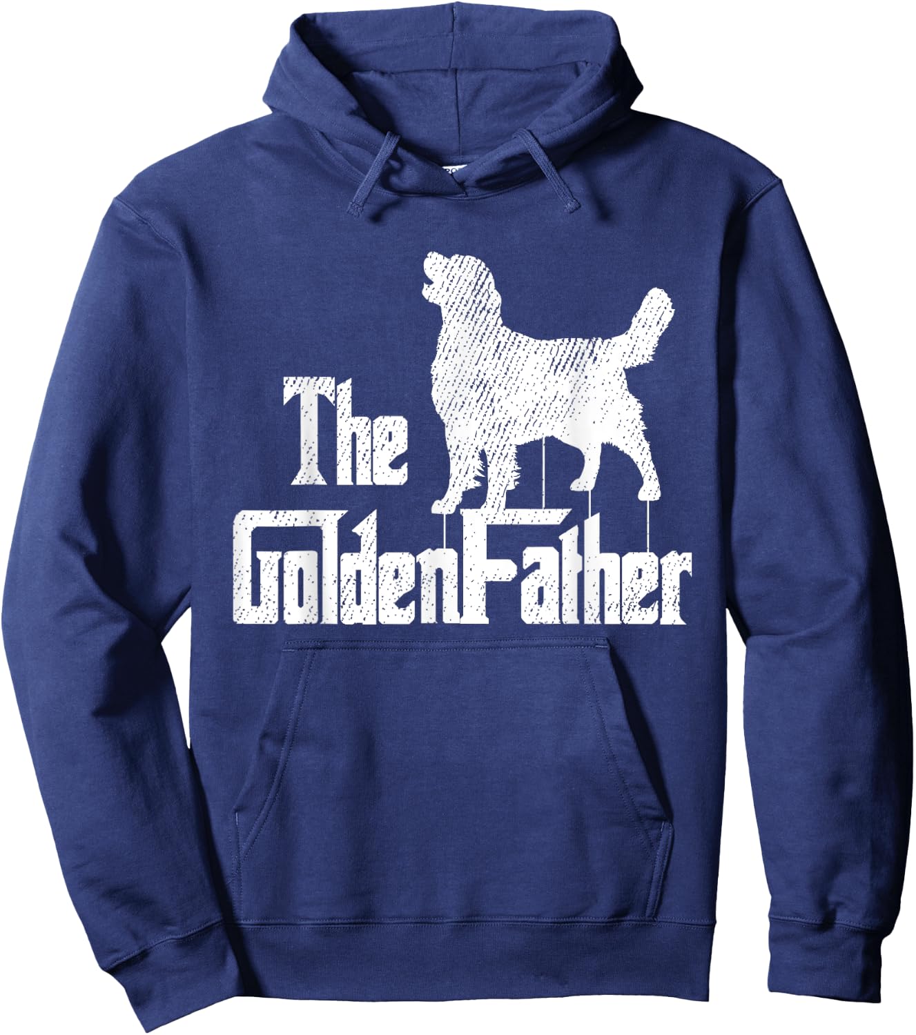 Golden Retriever Dog Fathers Day Funny Doggie Puppy Daddy Hoodie - Hoodie | Navy