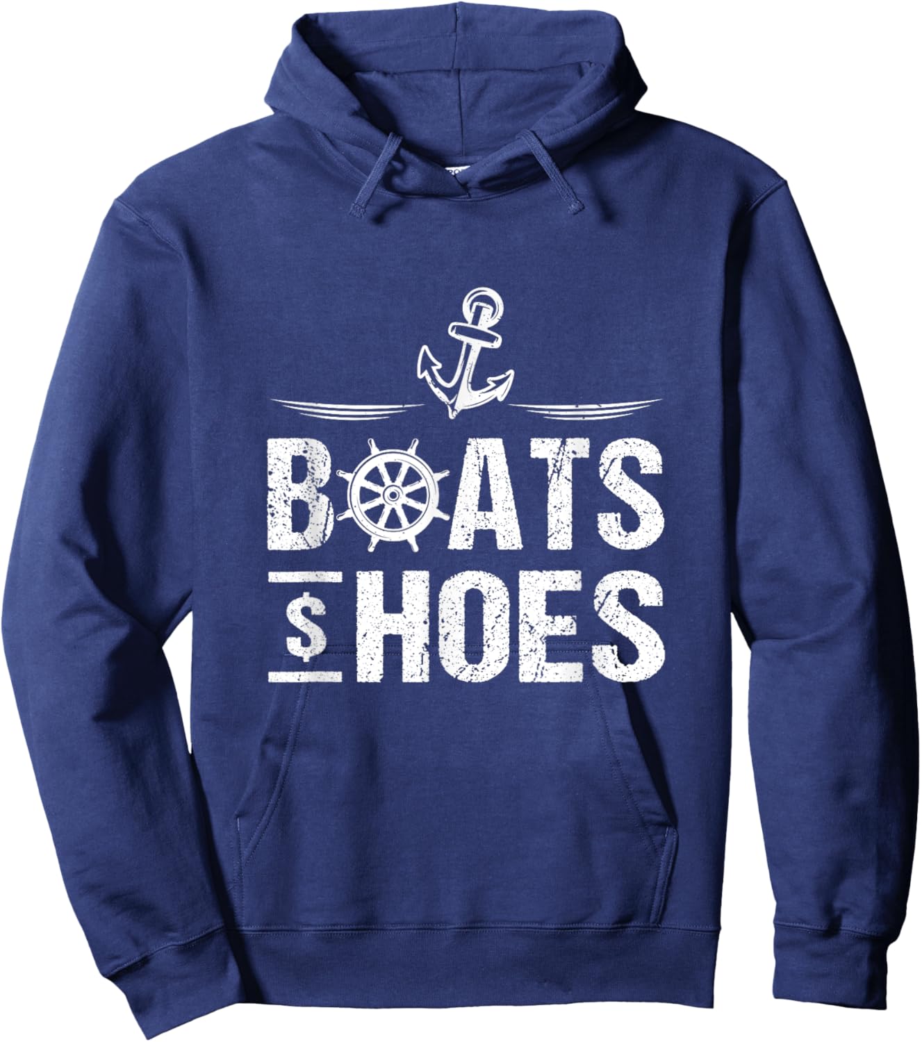 Boats And Hoes Boat Lover Boating Anchor Cruising Captain Hoodie - Hoodie | Navy