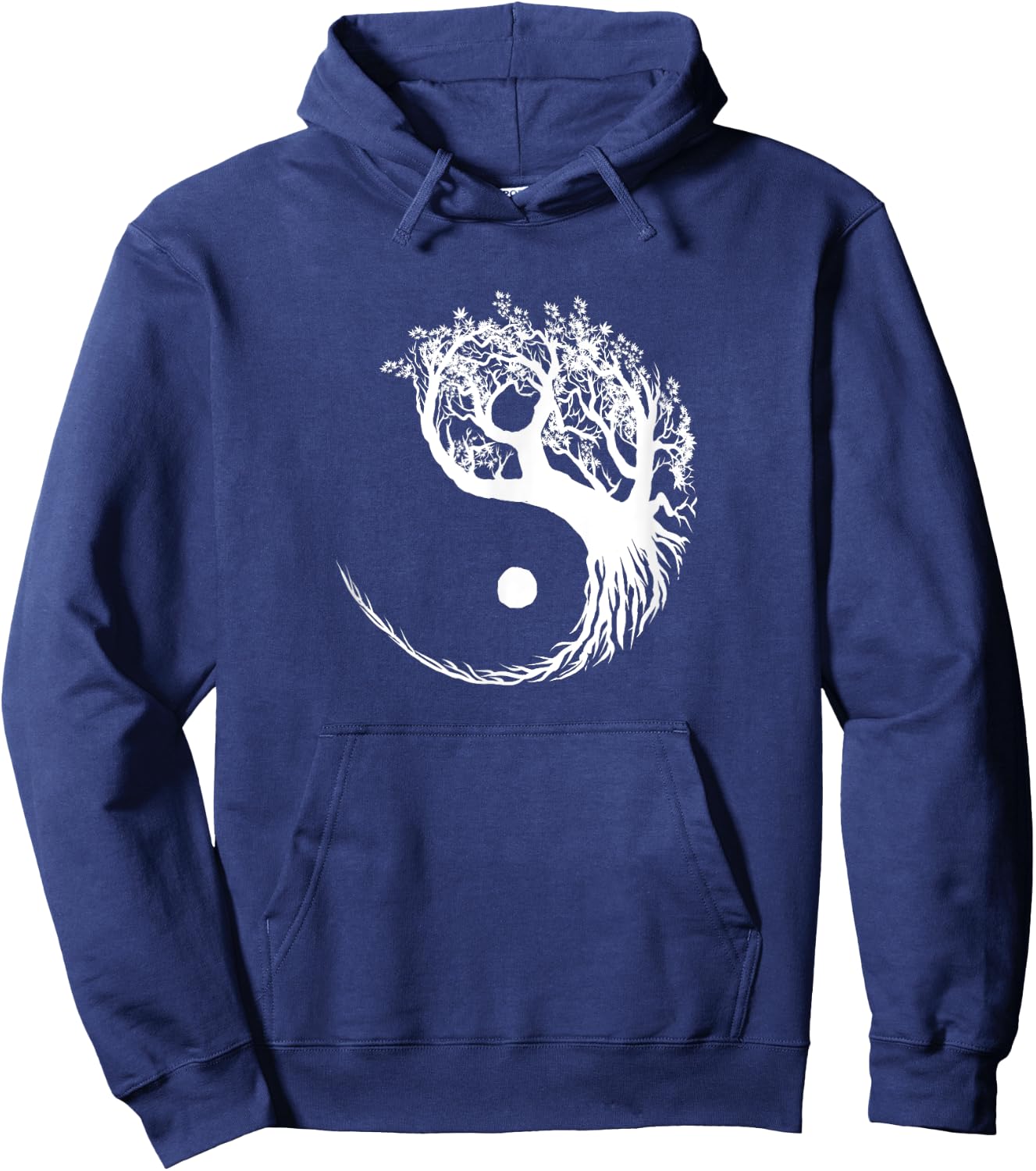 Mandala Yin Yang Bonsai Tree Funny Hippie Gift Women Hoodie - Hoodie | Navy