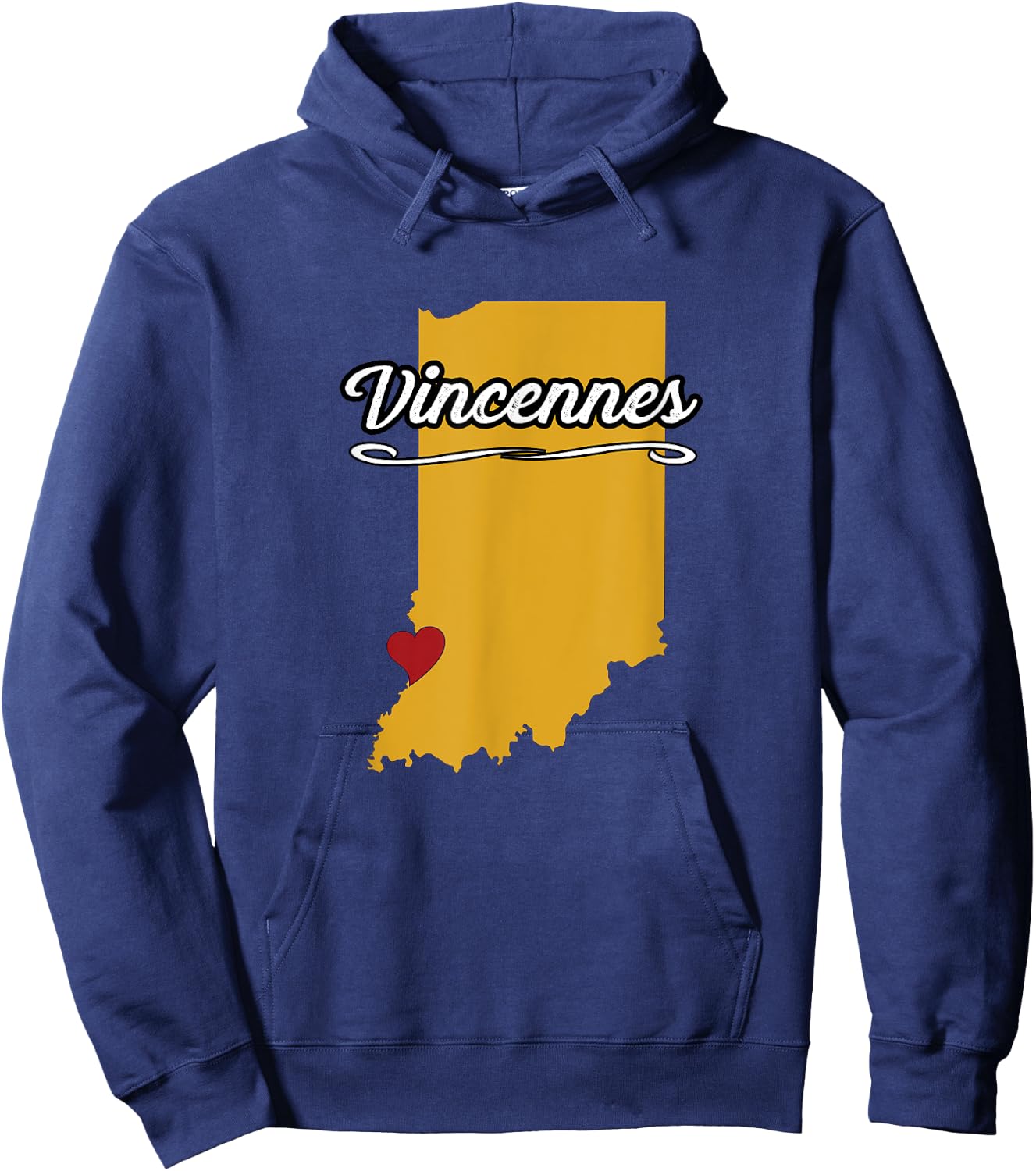 City of Vincennes Indiana | Hoosier Novelty Merch Gift Hoodie - Hoodie | Navy