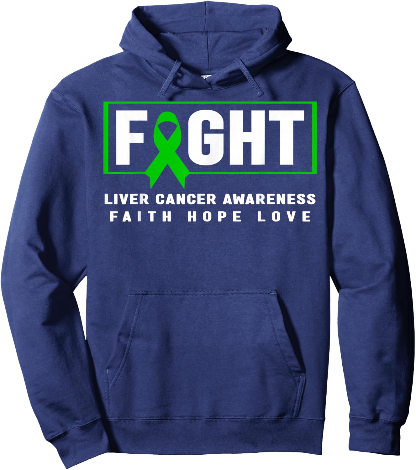 Liver Cancer Awareness Shirt - Fight Liver Cancer Awareness Hoodie - Hoodie | Navy