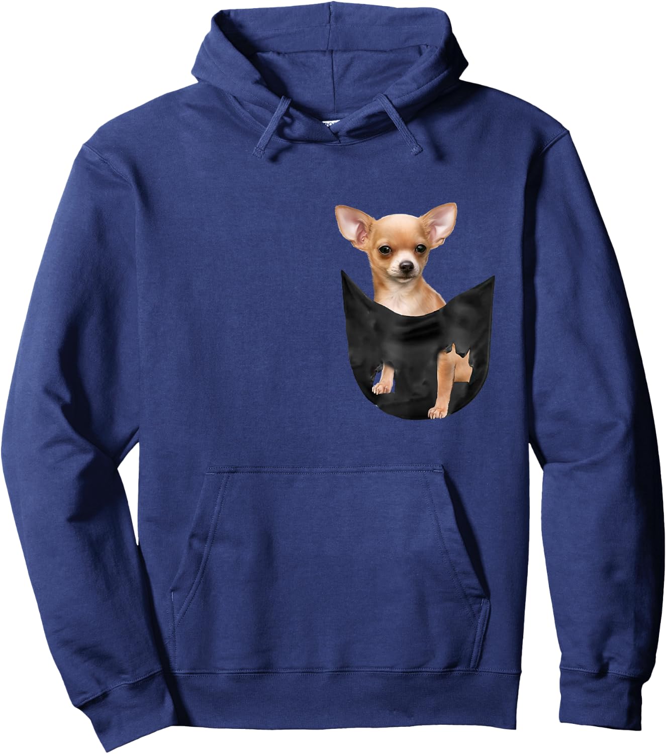 Gift Cute Dogs Lovers -Adults Cute Chihuahua In Your Pocket Christmas Black Small Classic Fit Short Sleeve Hoodie - Hoodie | Navy