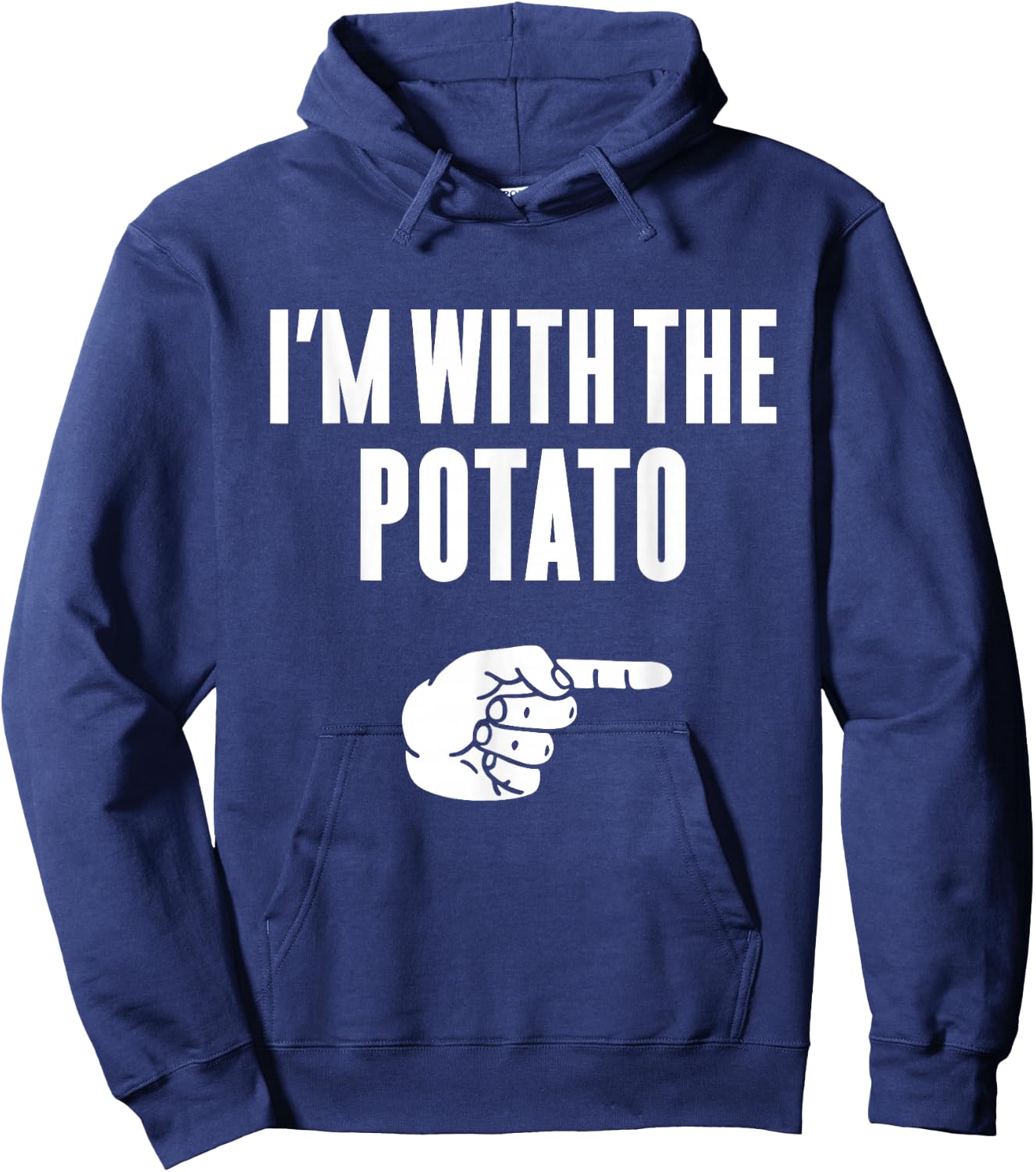I'm With The Potato Funny Halloween Couple Costume Gift Hoodie - Hoodie | Navy