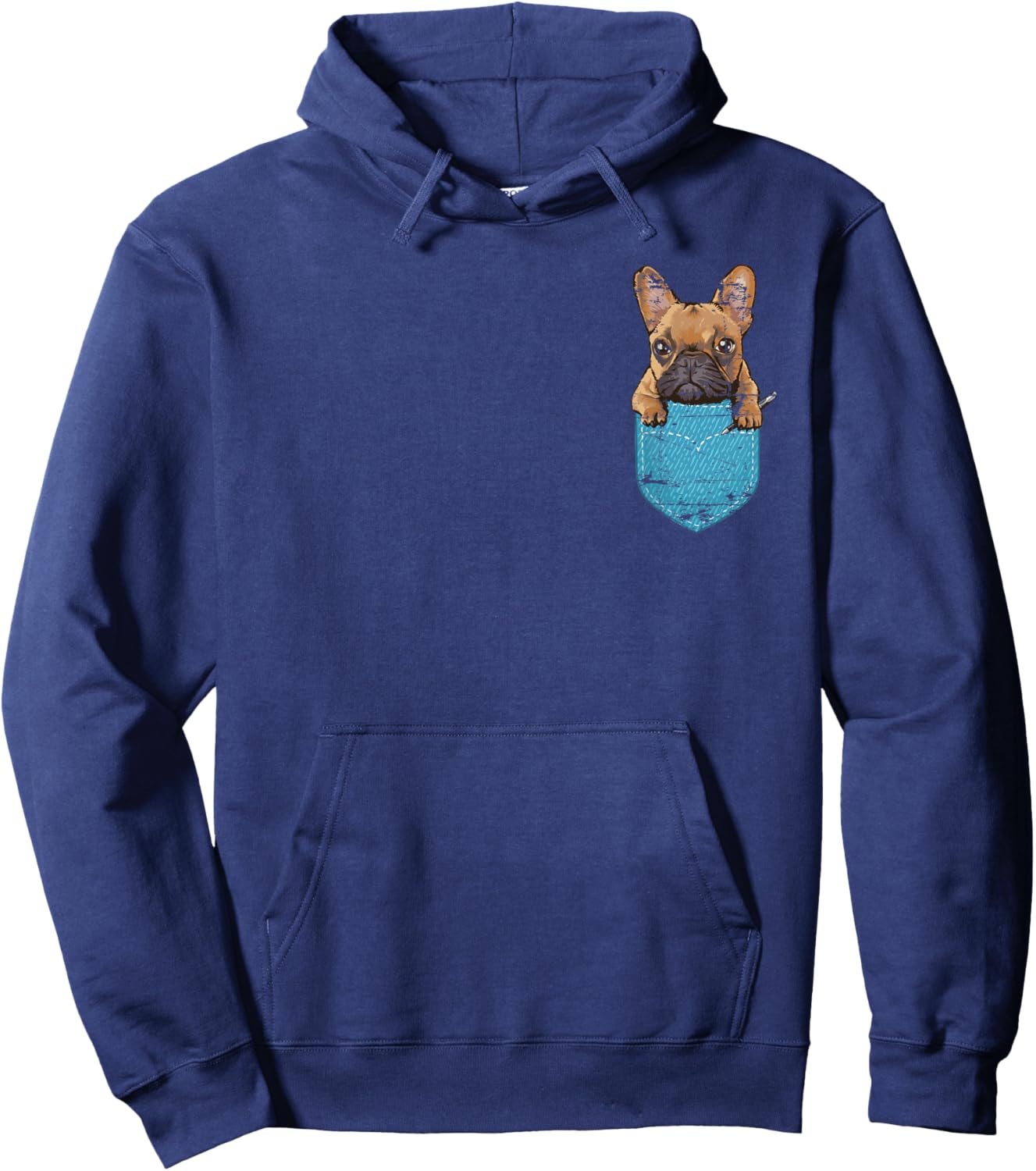Cute Pet Animal Dog Breeder Gift Pocket French Bulldog Men Women Girls Kids Hoodie - Hoodie | Navy