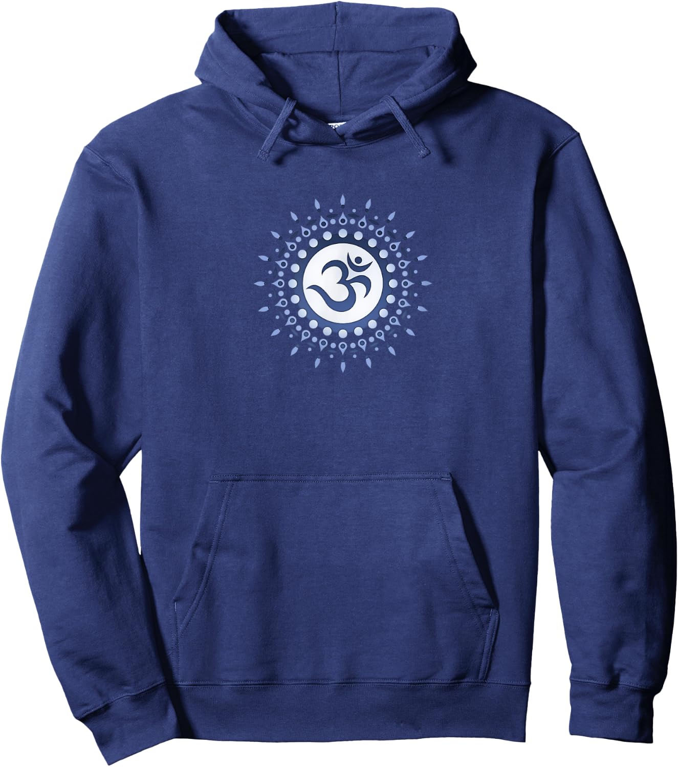 Om Mantra Sun Yoga Symbol Mandala Hoodie - Hoodie | Navy