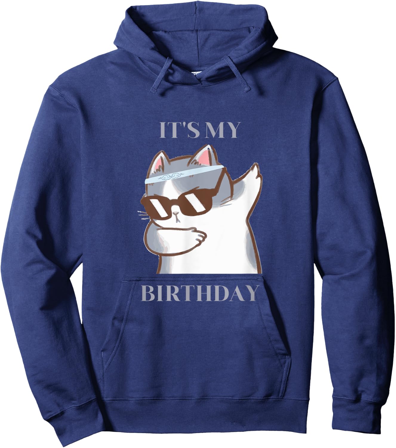 It's My Birthday Dabbing Cat Dab Dance Women Girls Kids Hoodie - Hoodie | Navy