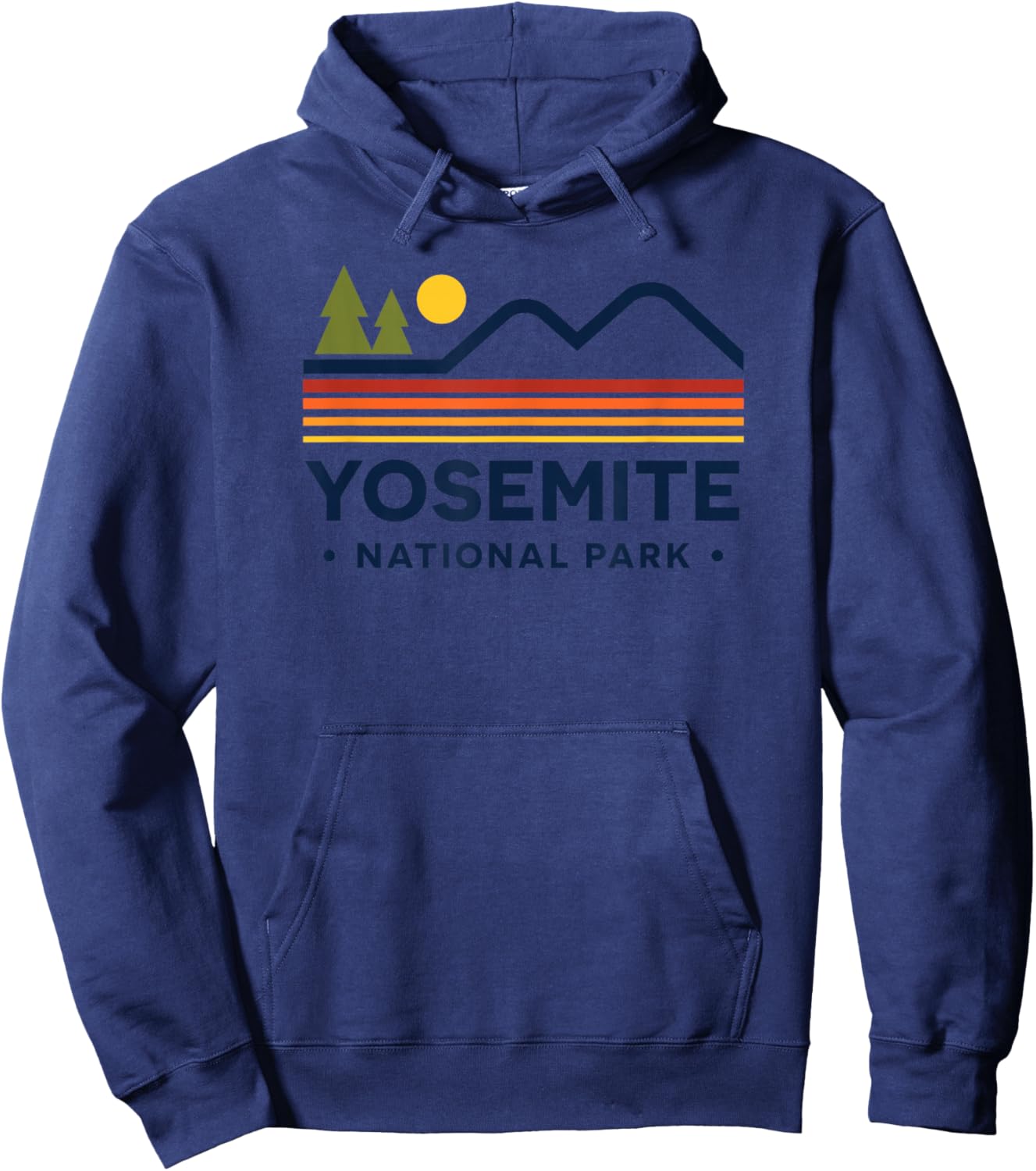 Retro Yosemite National Park Hoodie - Hoodie | Navy