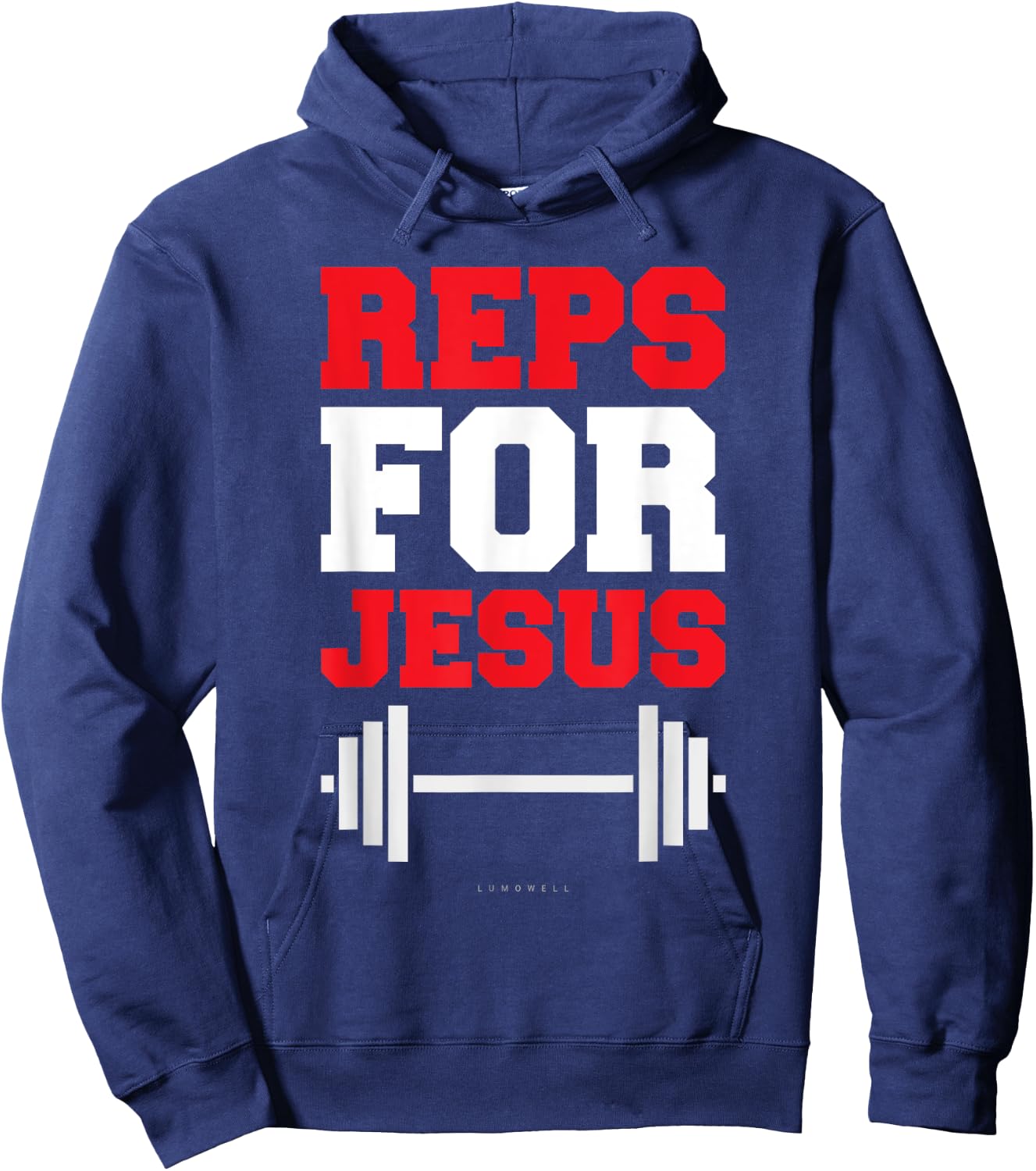 Reps For Jesus . Funny Gym Jesus With Sayings Hoodie - Hoodie | Navy