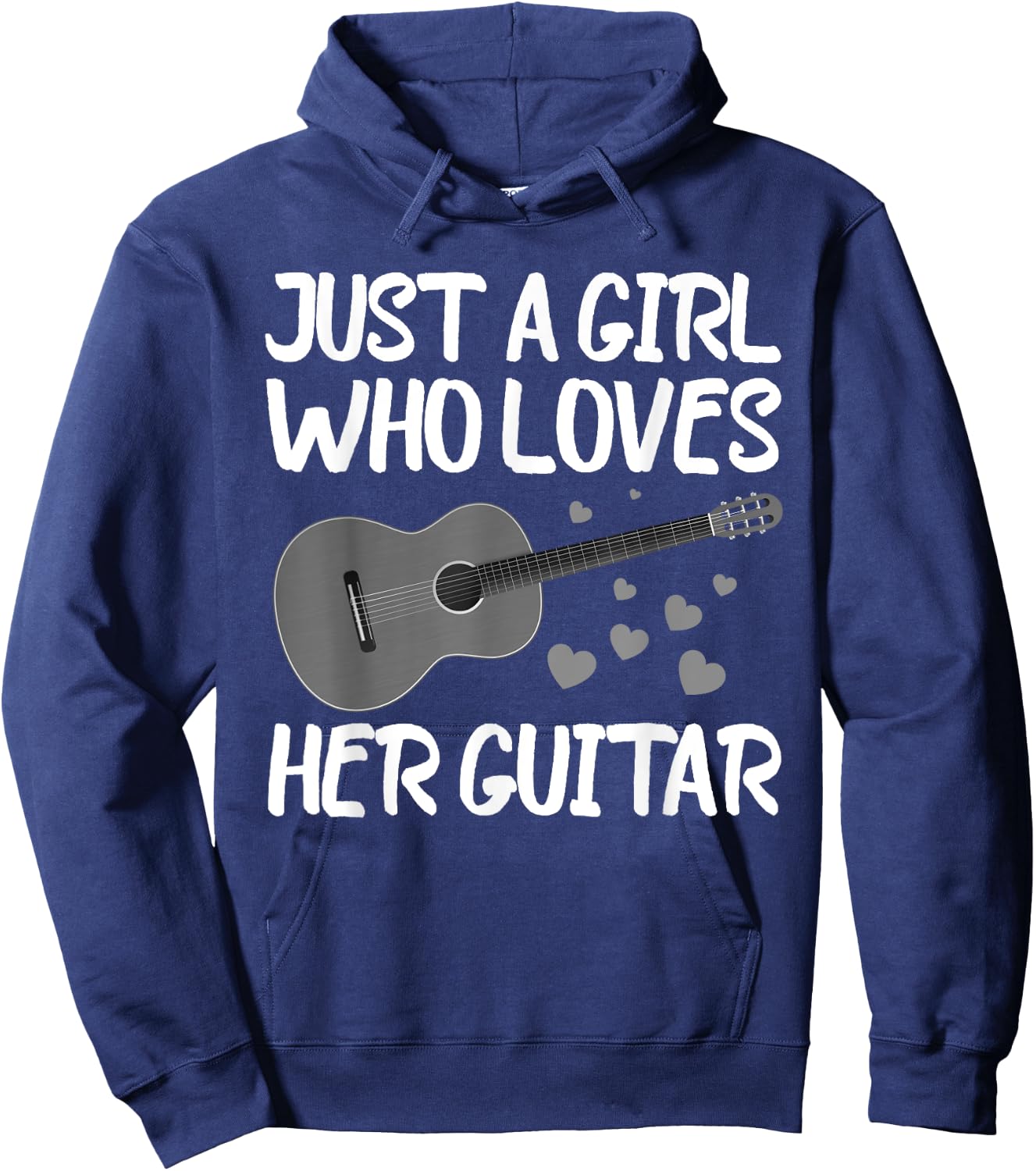 Funny Guitar Player Design For Girls Women Kids Guitar Lover Hoodie - Hoodie | Navy