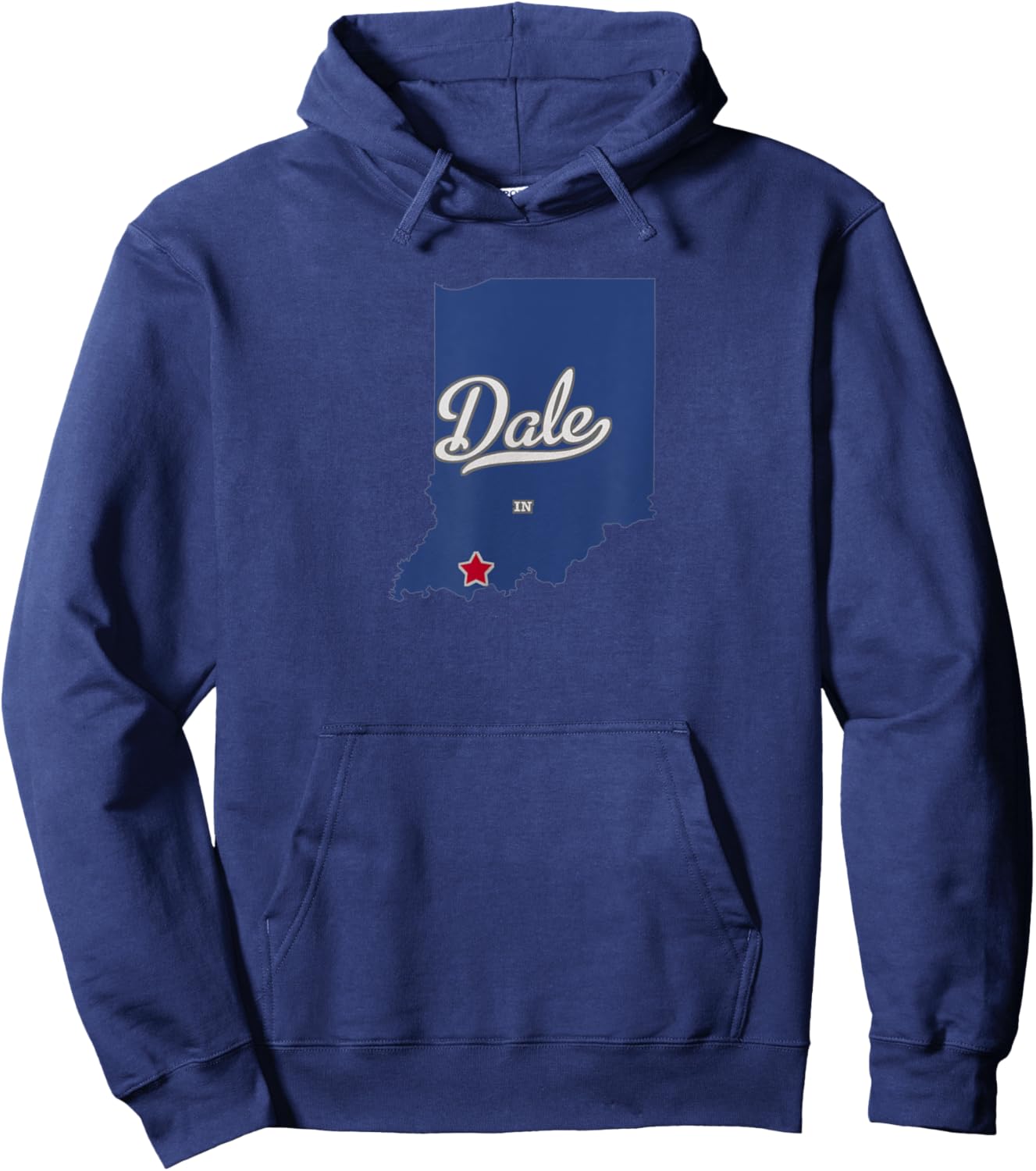 Dale Indiana IN Map Hoodie - Hoodie | Navy