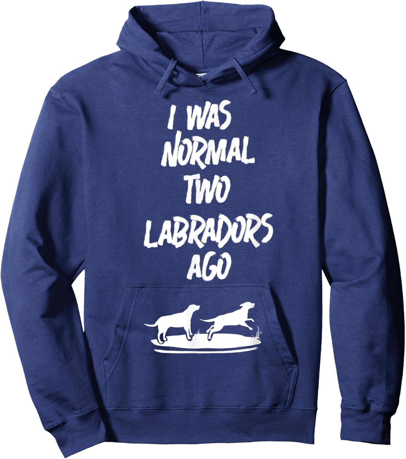 2 Two Labrador Retriever Ago Black Yellow Chocolate Lab Hoodie - Hoodie | Navy
