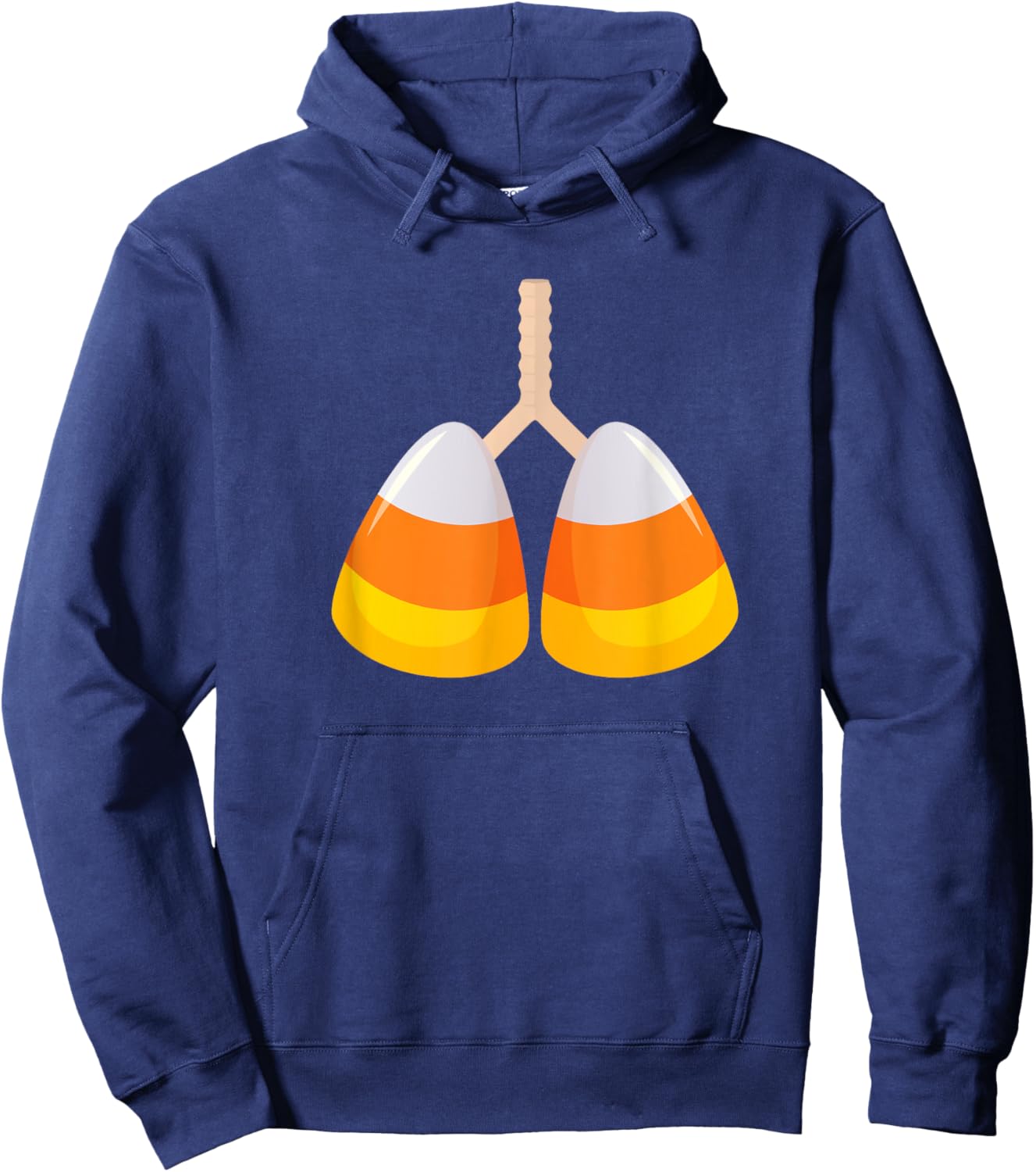 Halloween NICU Respiratory Therapist RT Lung Squad Candycorn Hoodie - Hoodie | Navy