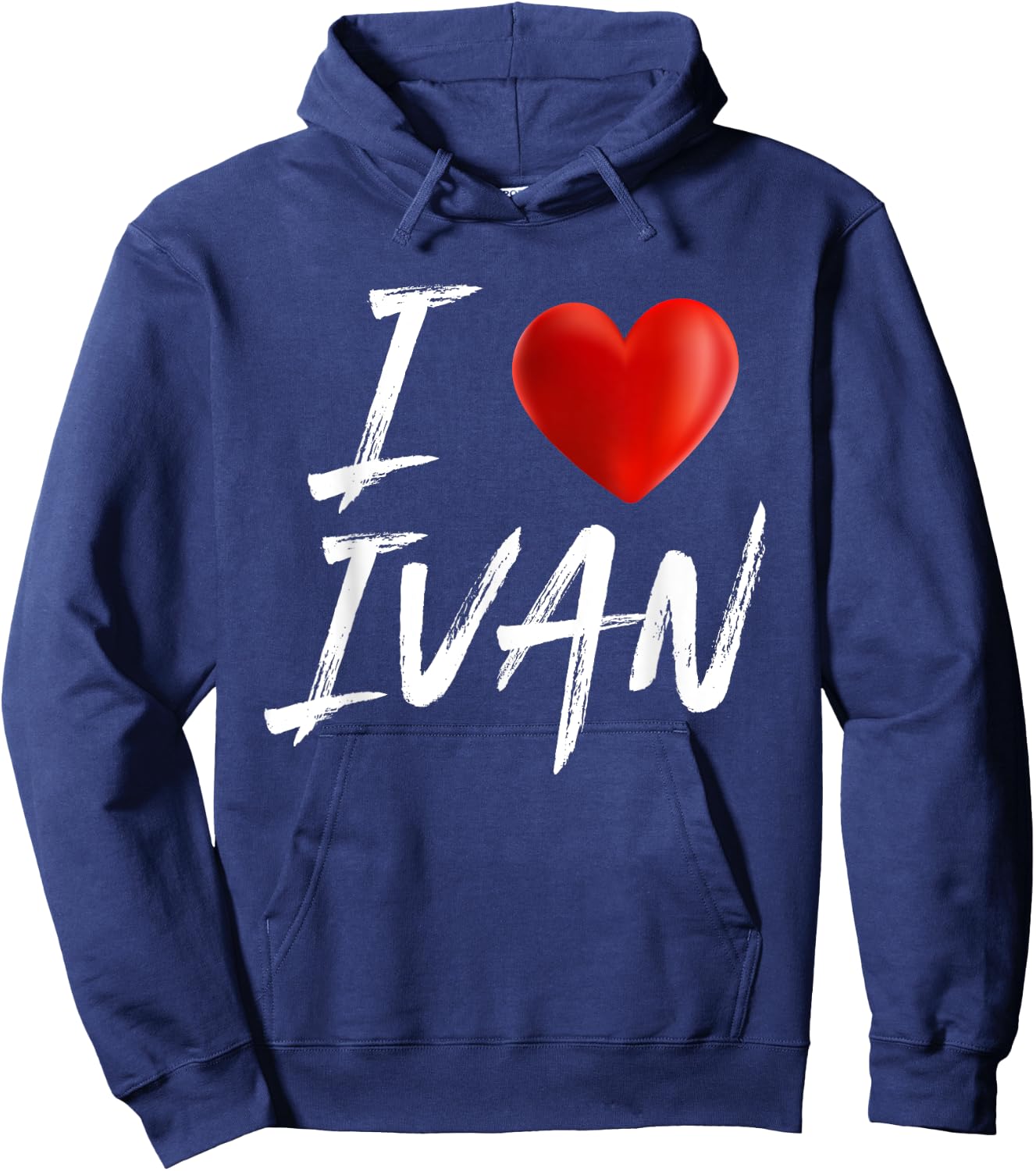 I Love Heart IVAN Family Name T Shirt Hoodie - Hoodie | Navy