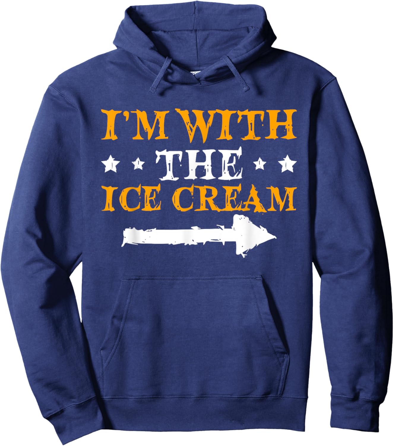 I'm With The Ice Cream Funny Couple Halloween Men Women Hoodie - Hoodie | Navy