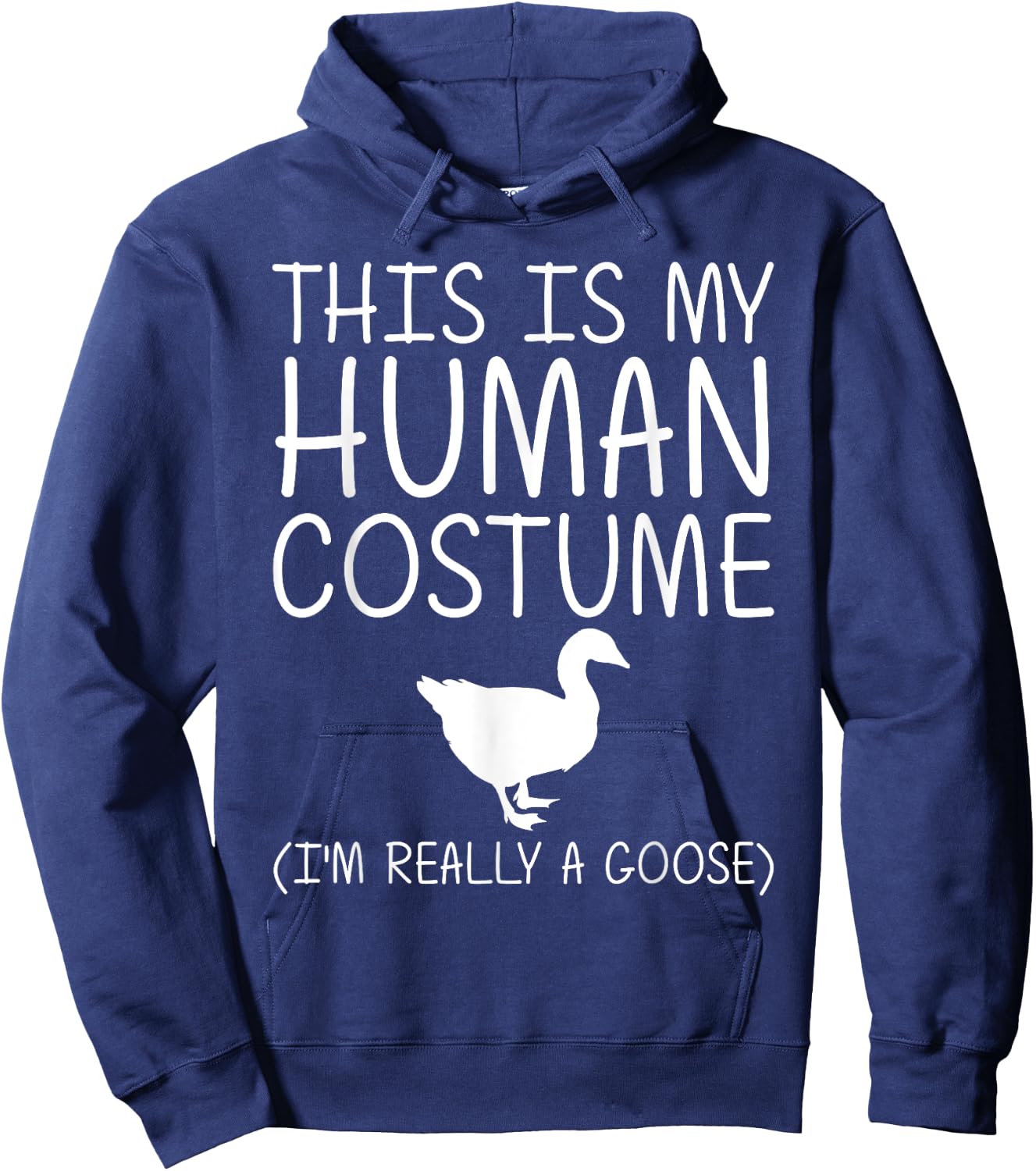 Goose Easy Halloween Human Costume Waterfowl Animal DIY Gift Hoodie - Hoodie | Navy