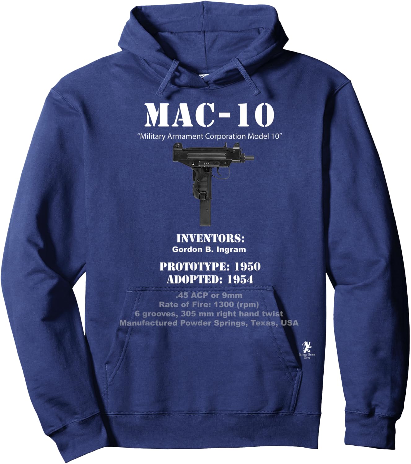 MAC-10 - Invention and History Hoodie - Hoodie | Navy