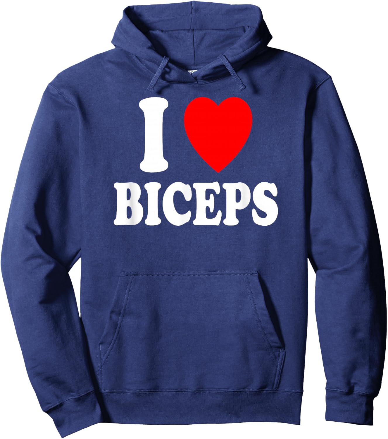 I Heart (Love) Biceps Gym Muscles Lifting Arms Flexing Hoodie - Hoodie | Navy