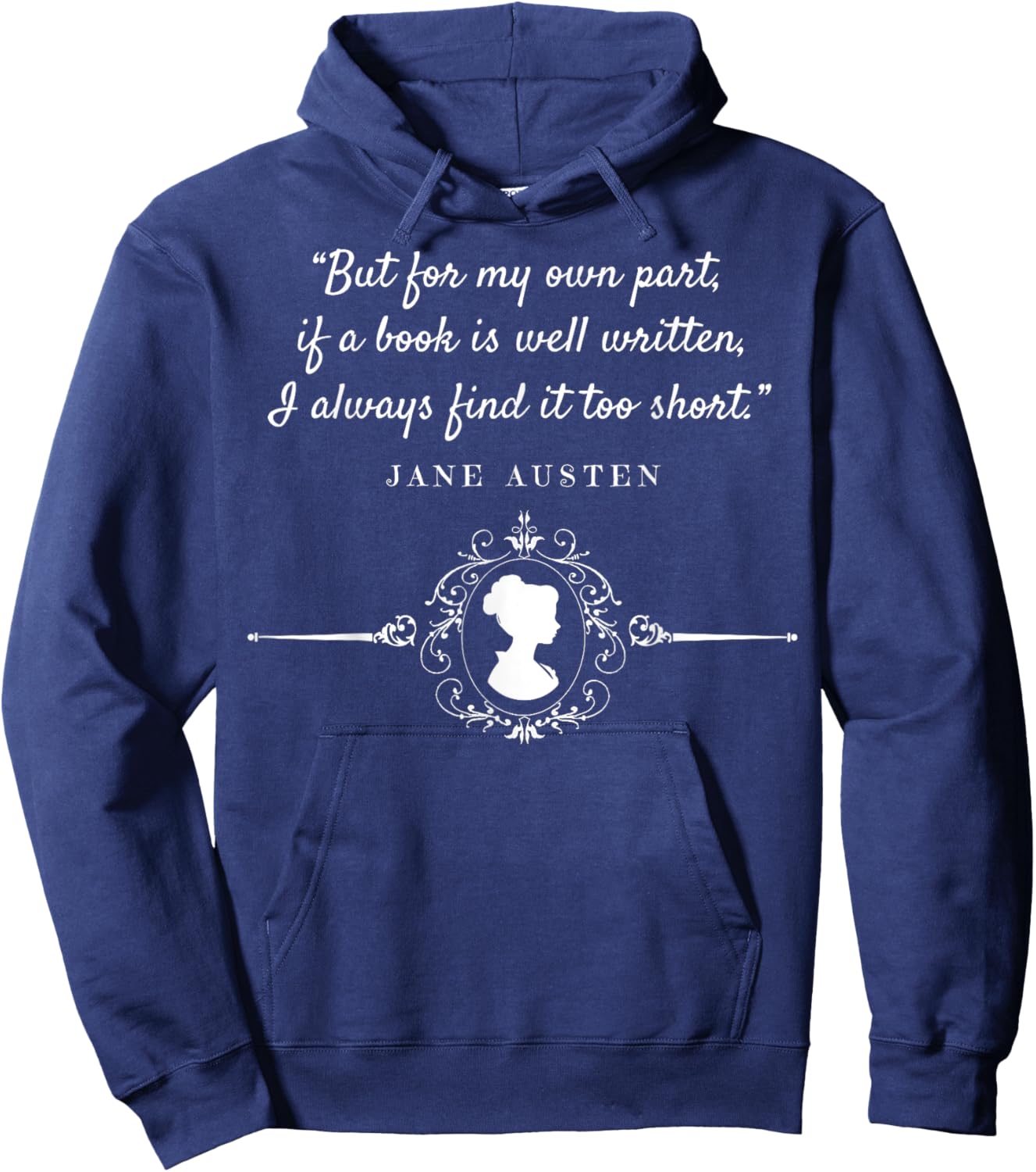Expectations Literary - Book Club-J Jane Austen - Poet Writer - Mr. Darcy Romantic Quote Hoodie - Hoodie | Navy